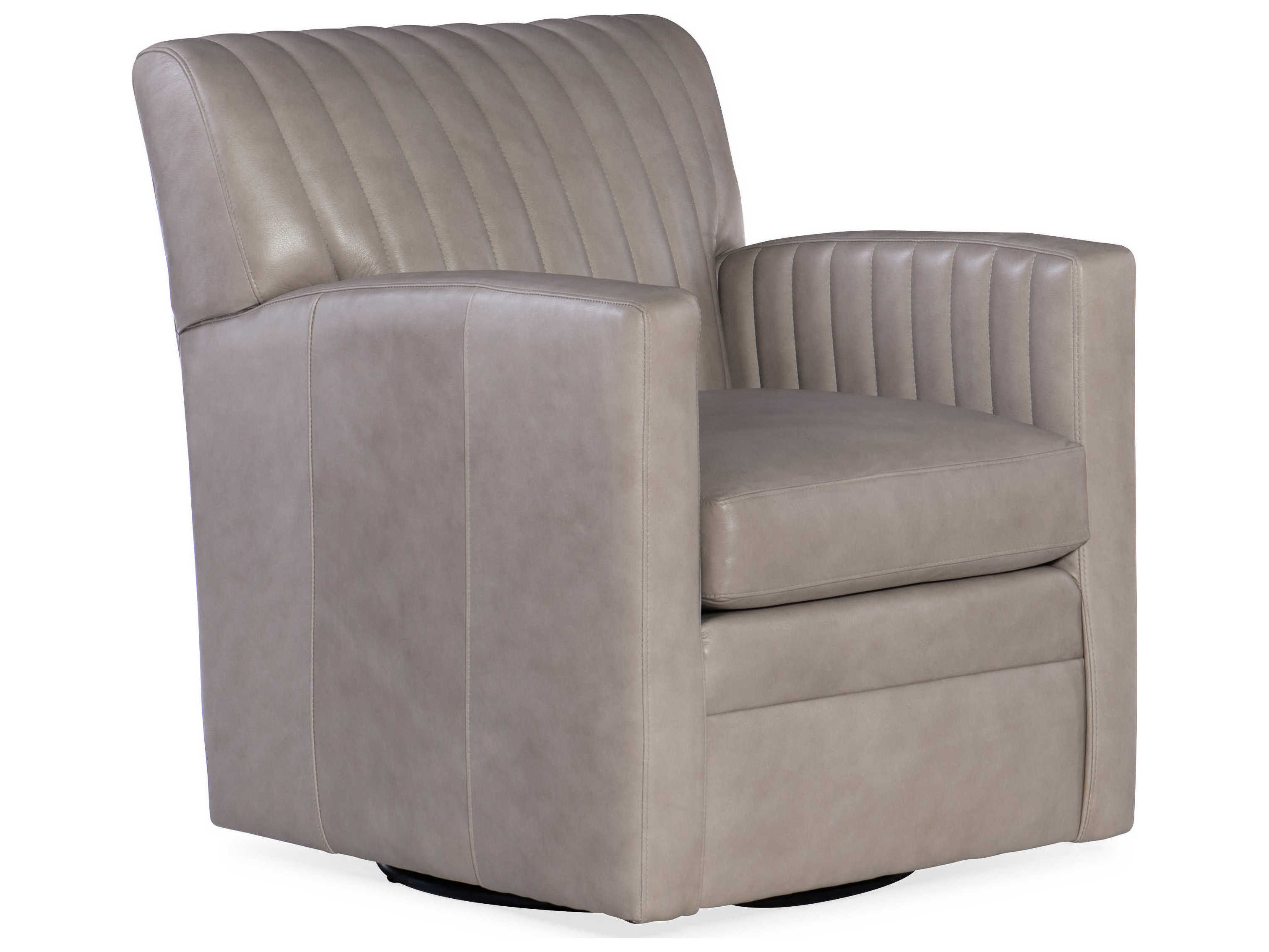Bradington Young Barnabus Swivel Leather Accent Chair