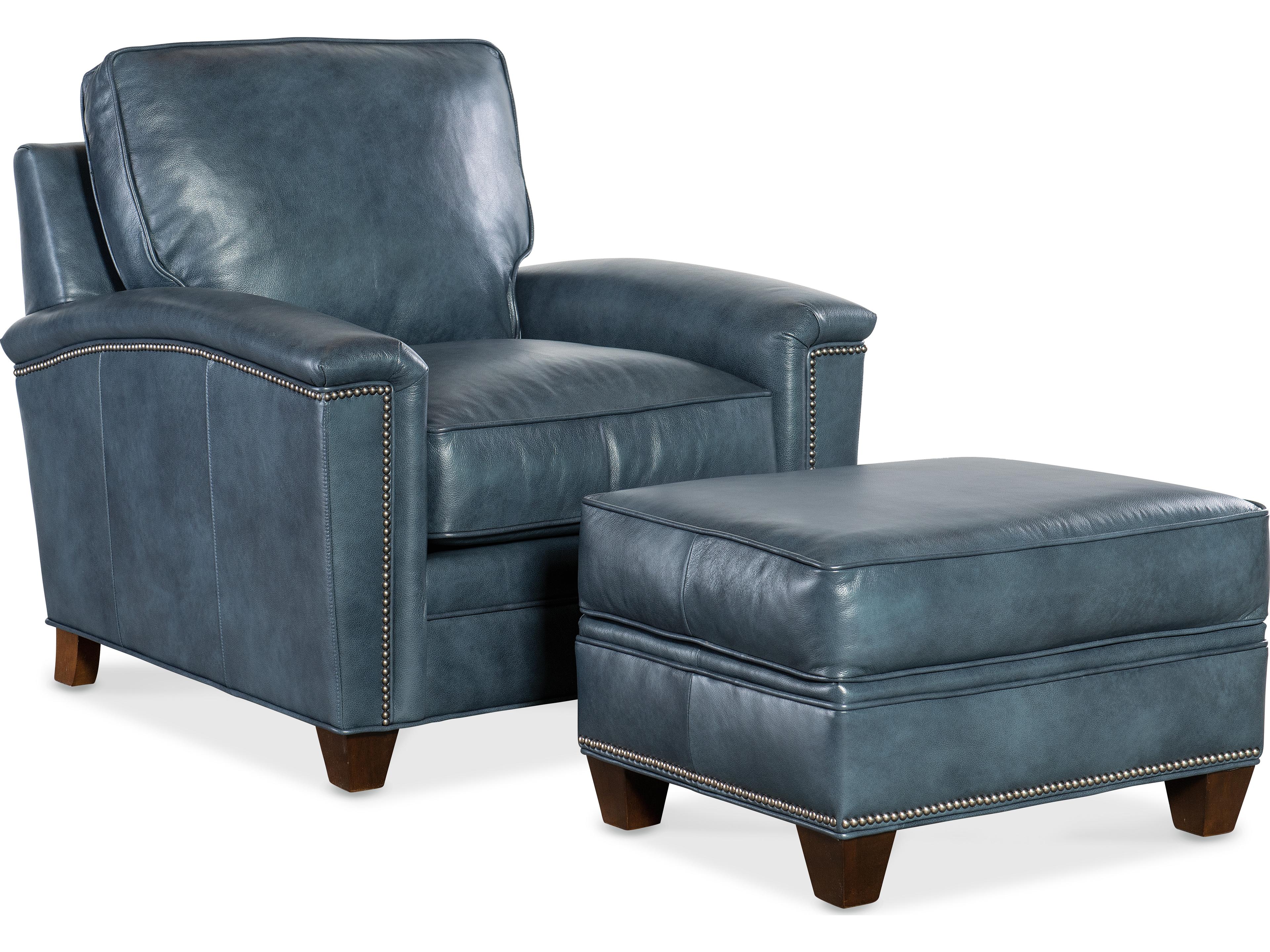 Bradington Young Oliver Leather Ottoman