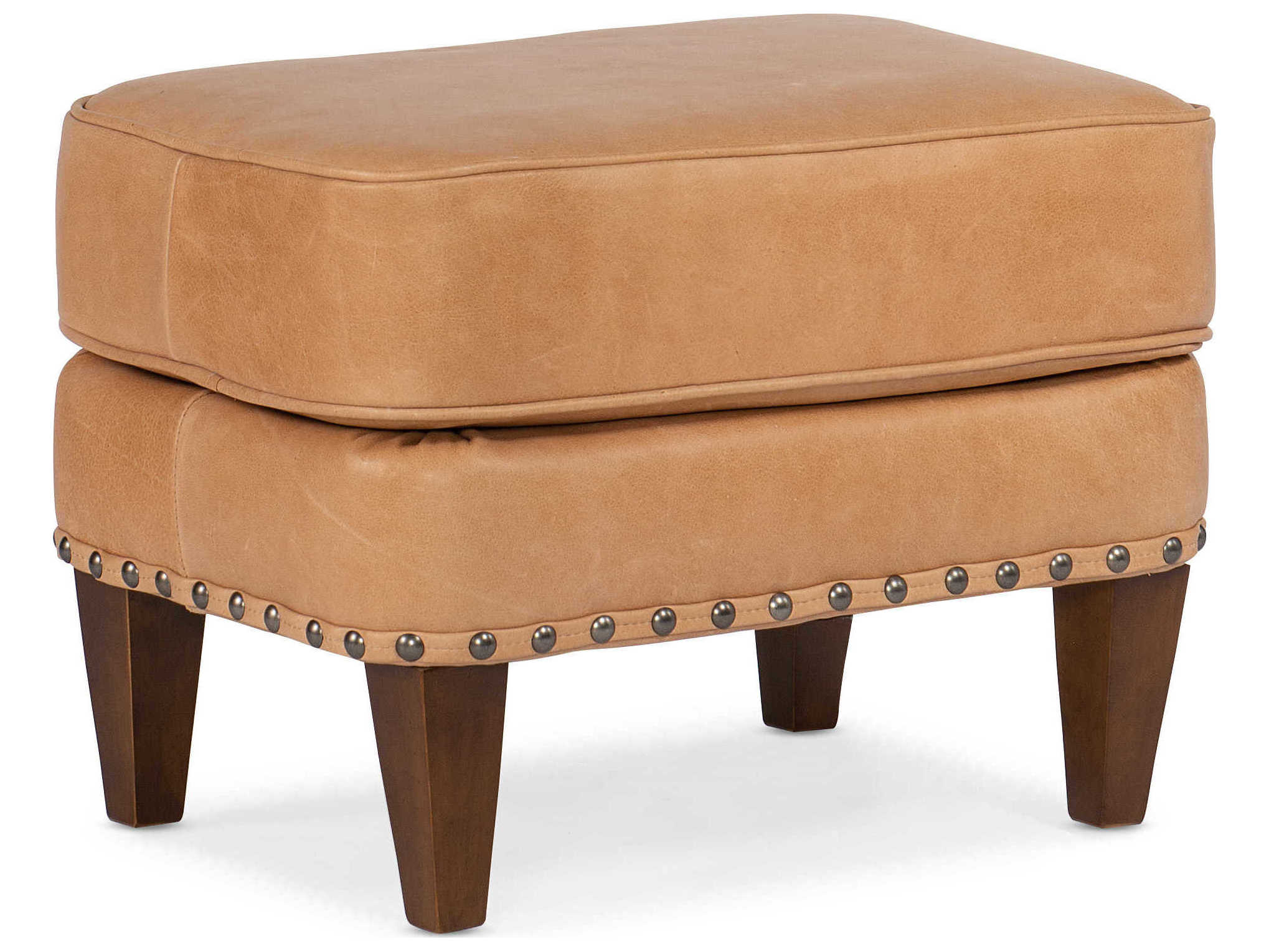 Bradington Young Kirby Leather Ottoman