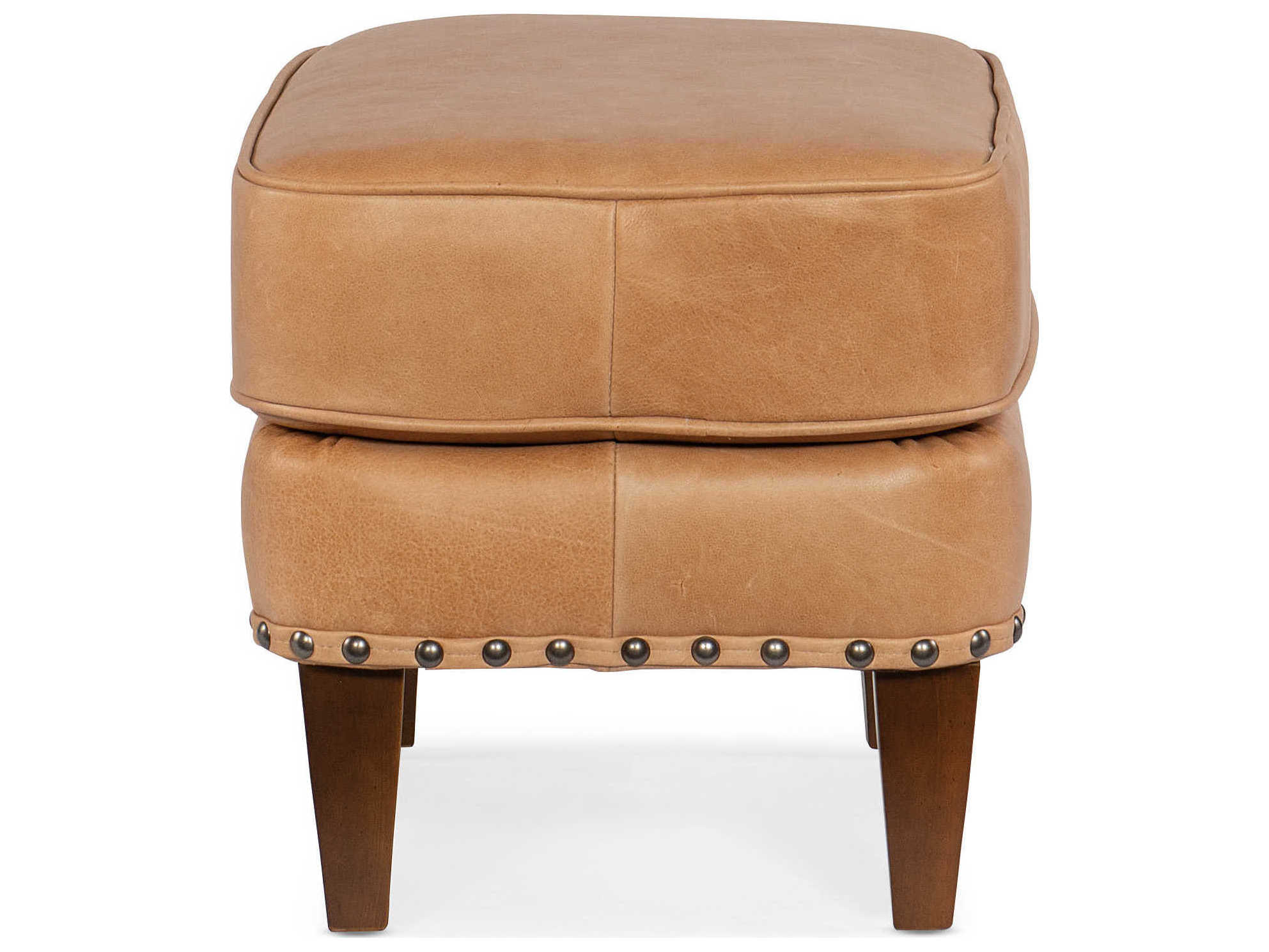 Bradington Young Kirby Leather Ottoman
