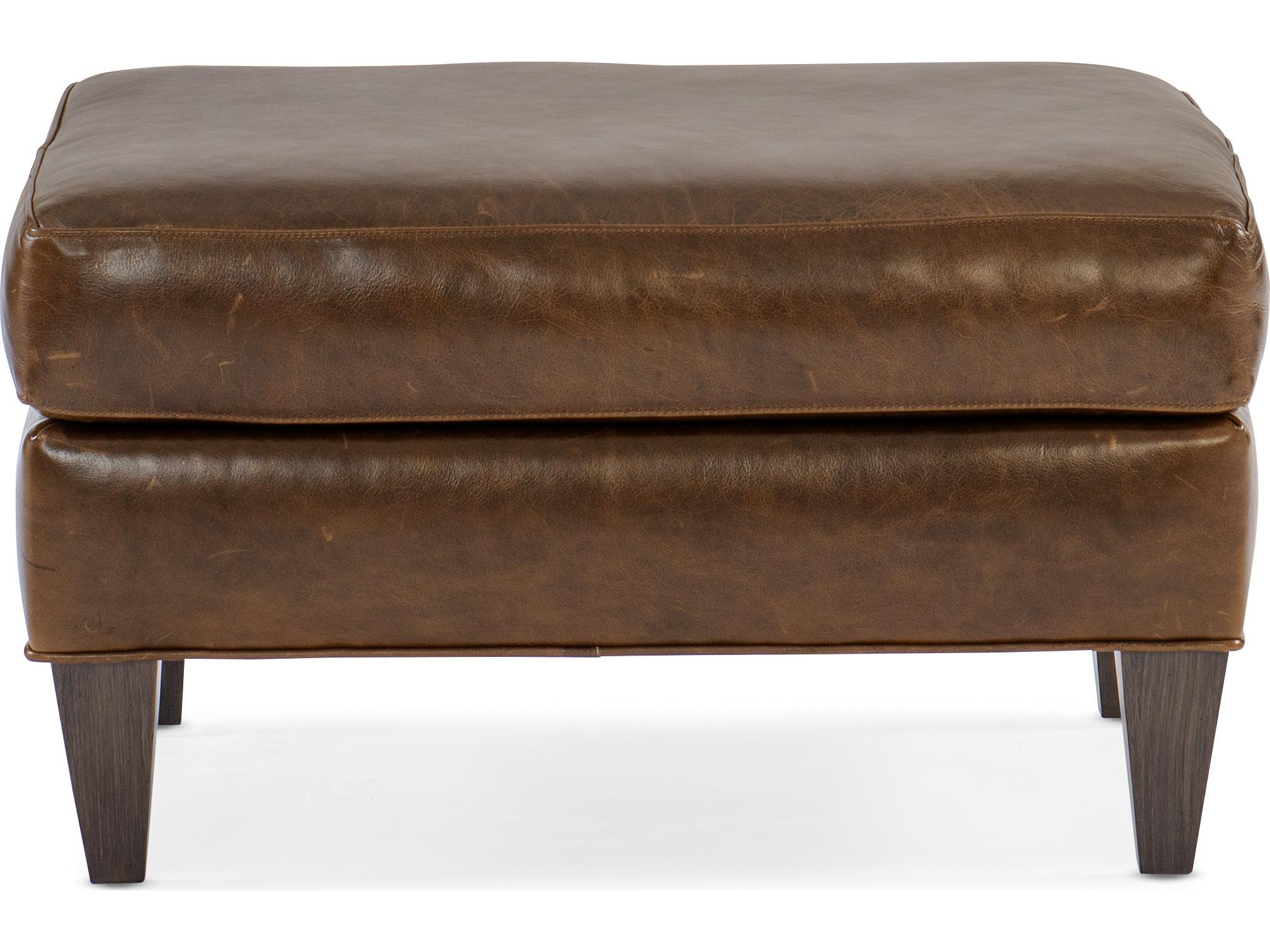 Bradington Young Barker Leather Ottoman
