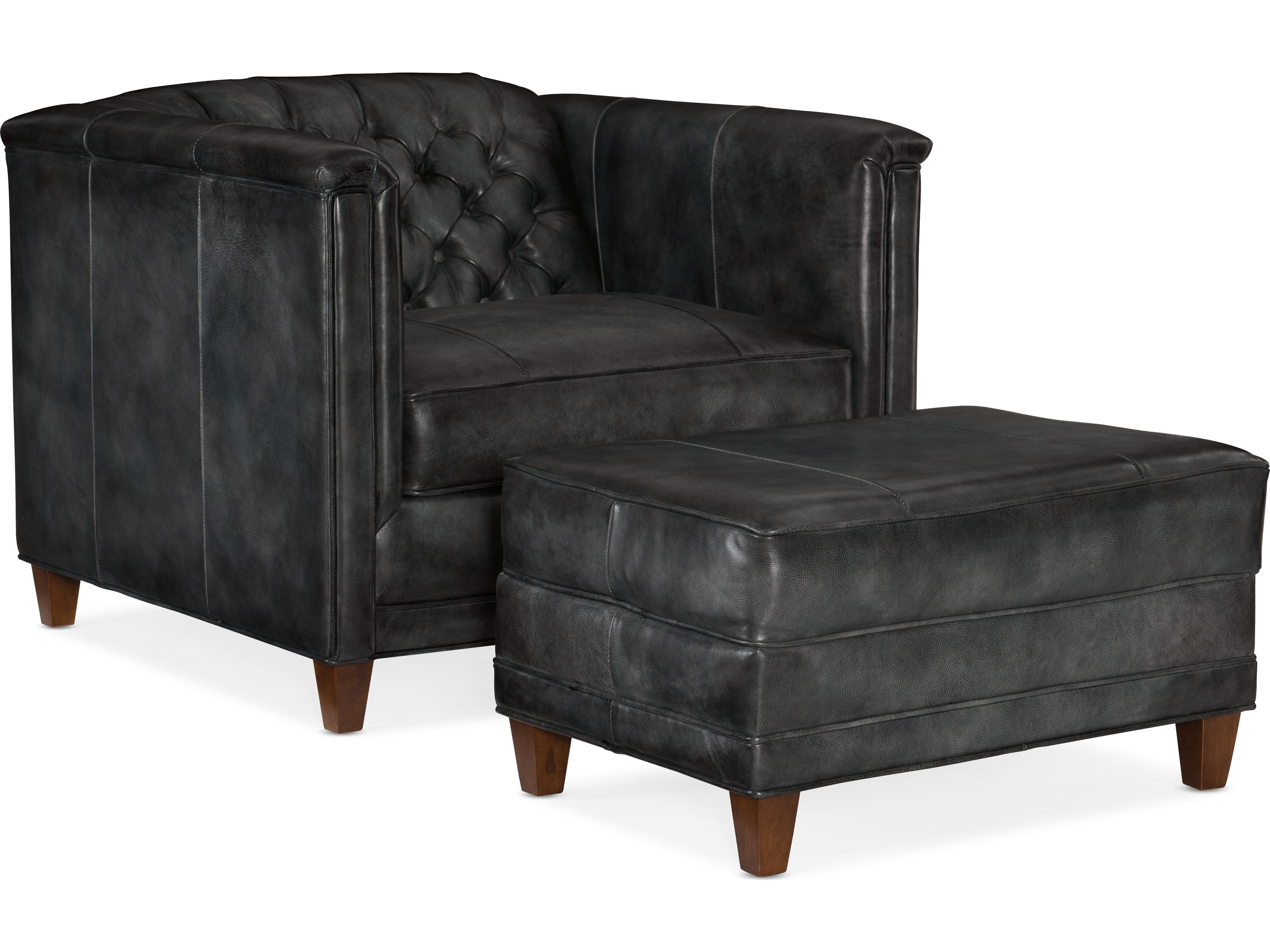 Bradington Young Jaden Leather Ottoman