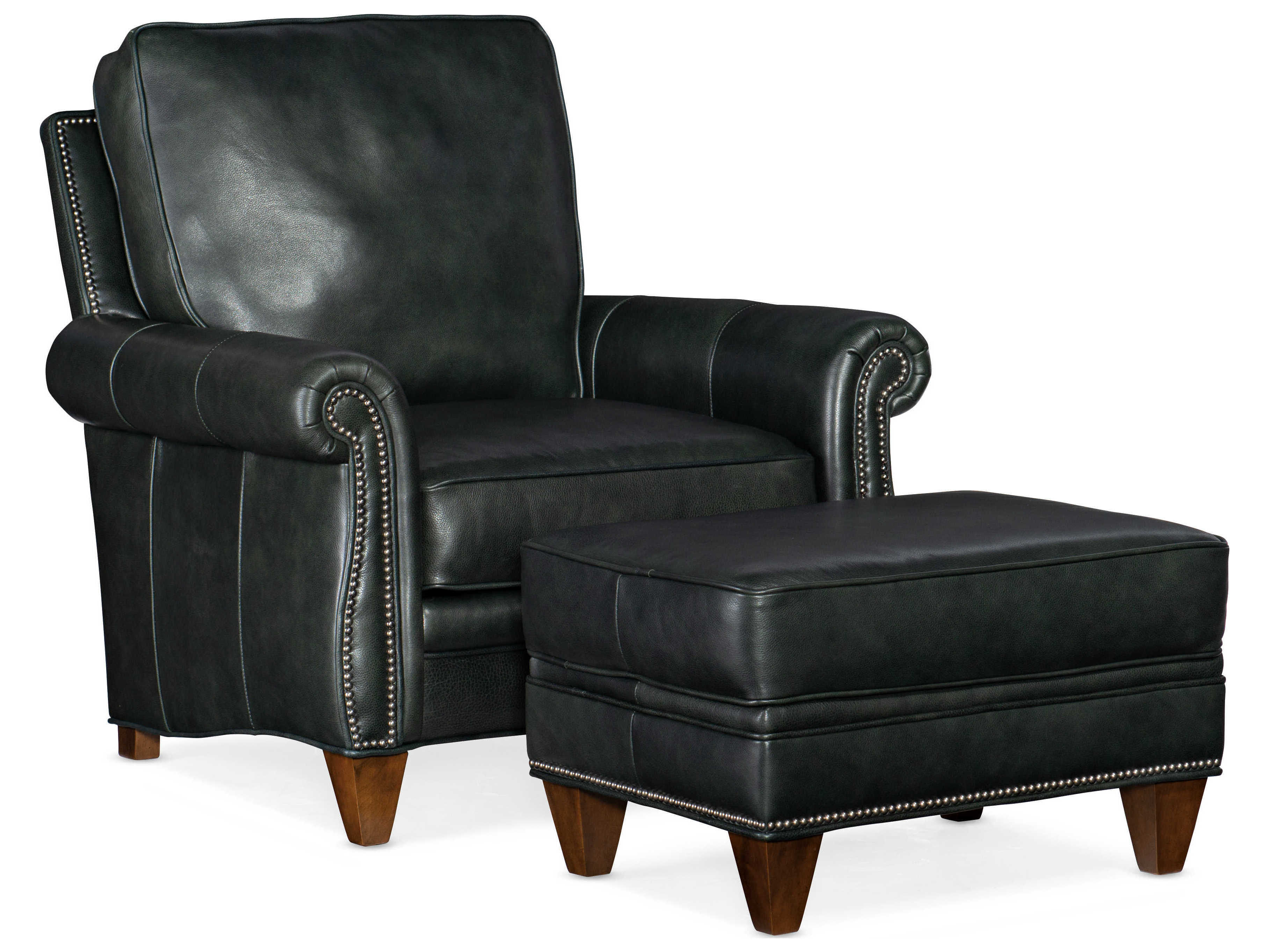 Bradington Young Reddish Leather Accent Chair