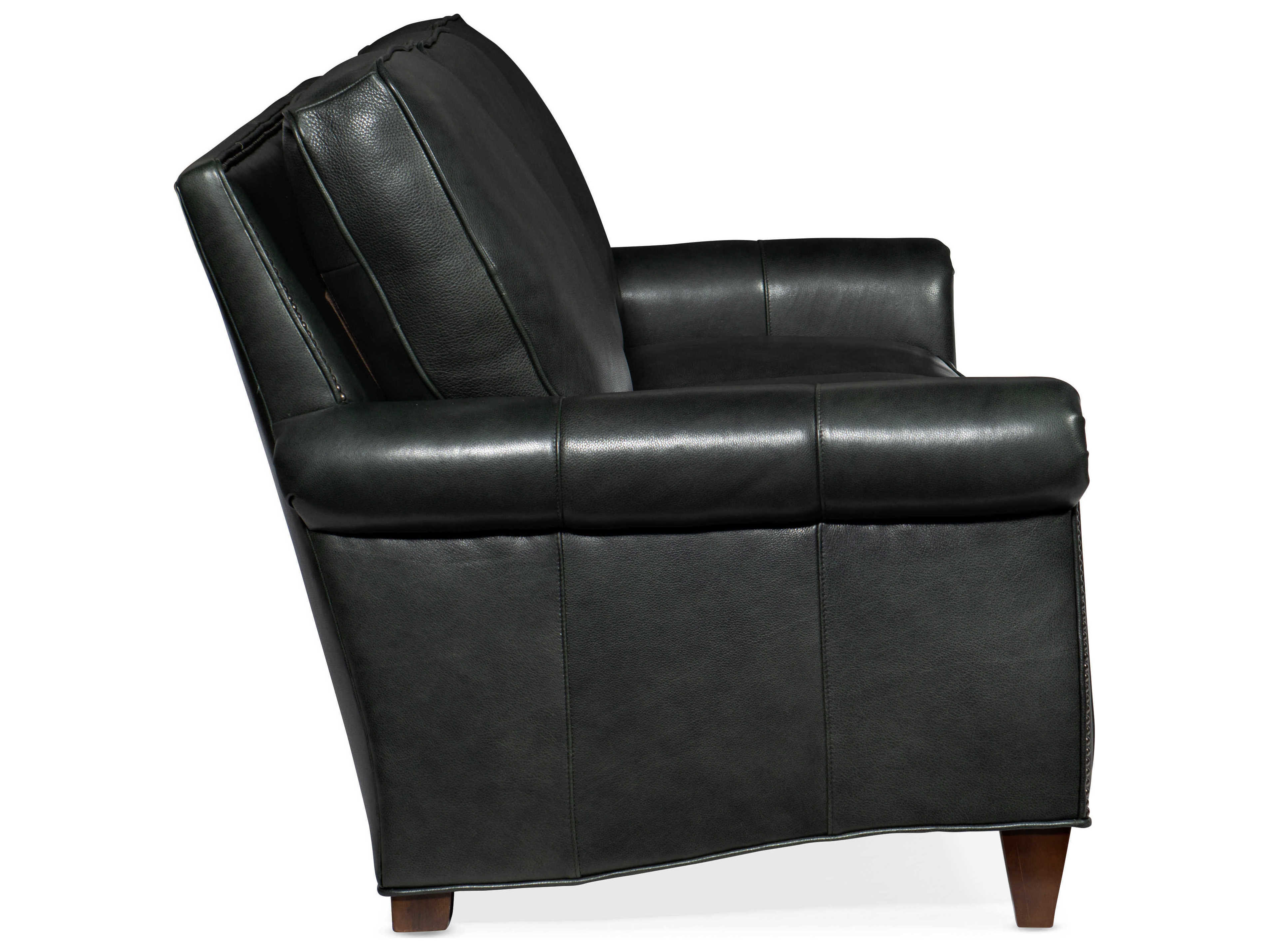 Bradington Young Reddish Leather Loveseat
