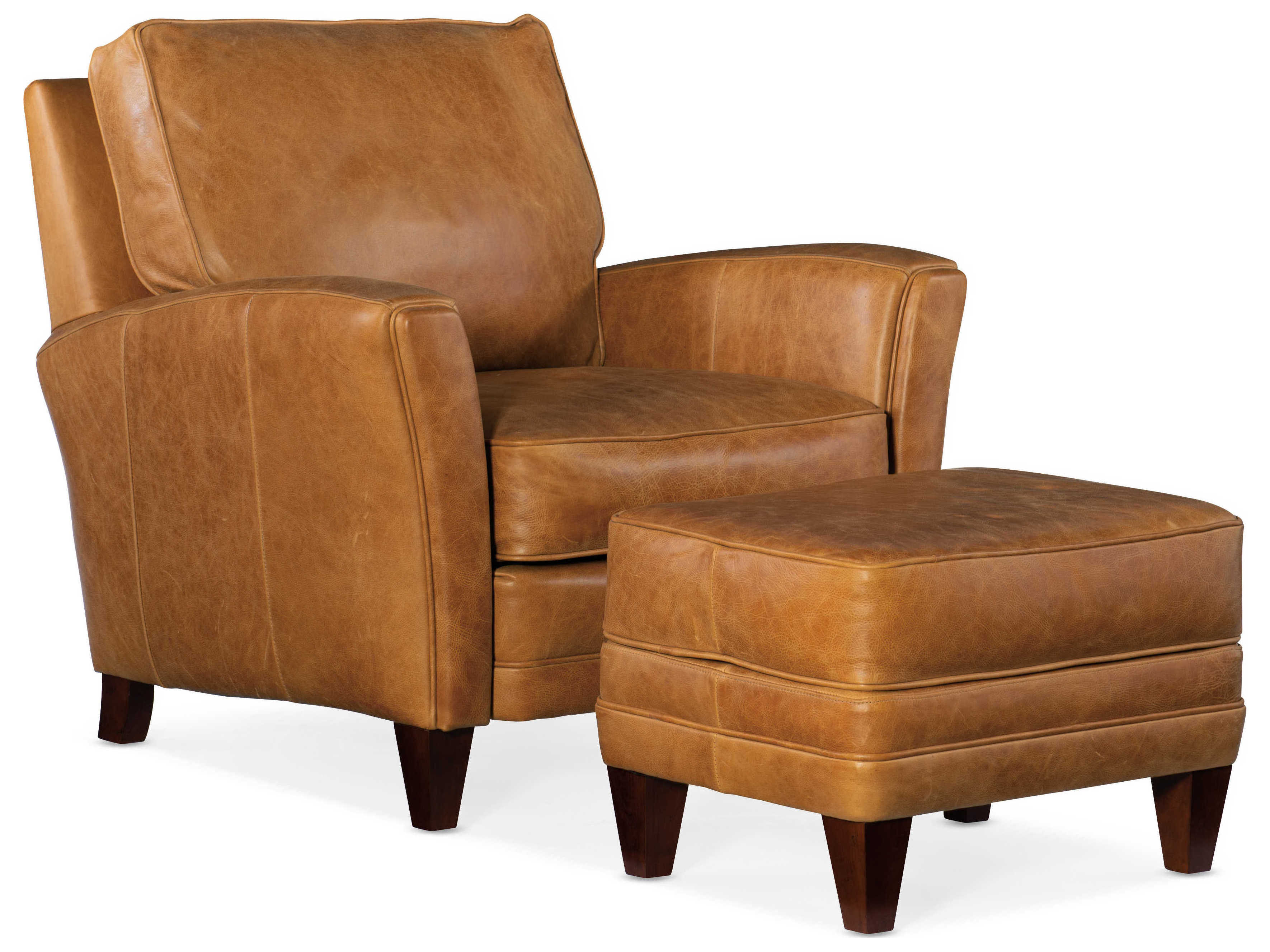 Bradington Young Zion Leather Ottoman