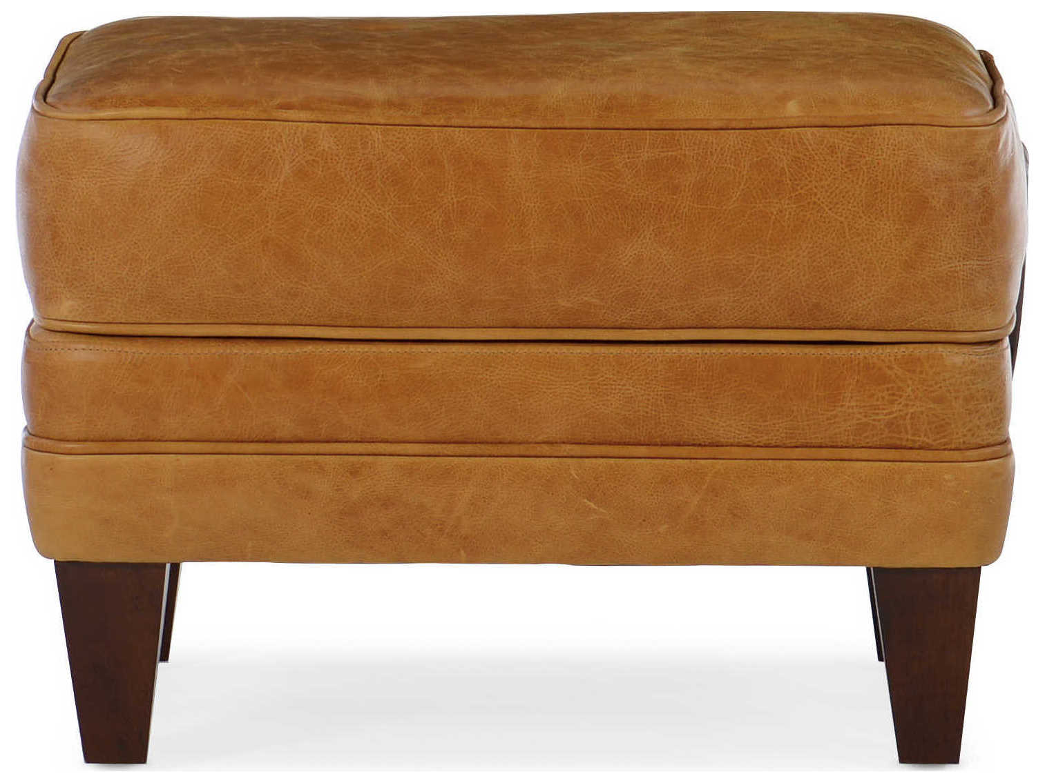 Bradington Young Zion Leather Ottoman