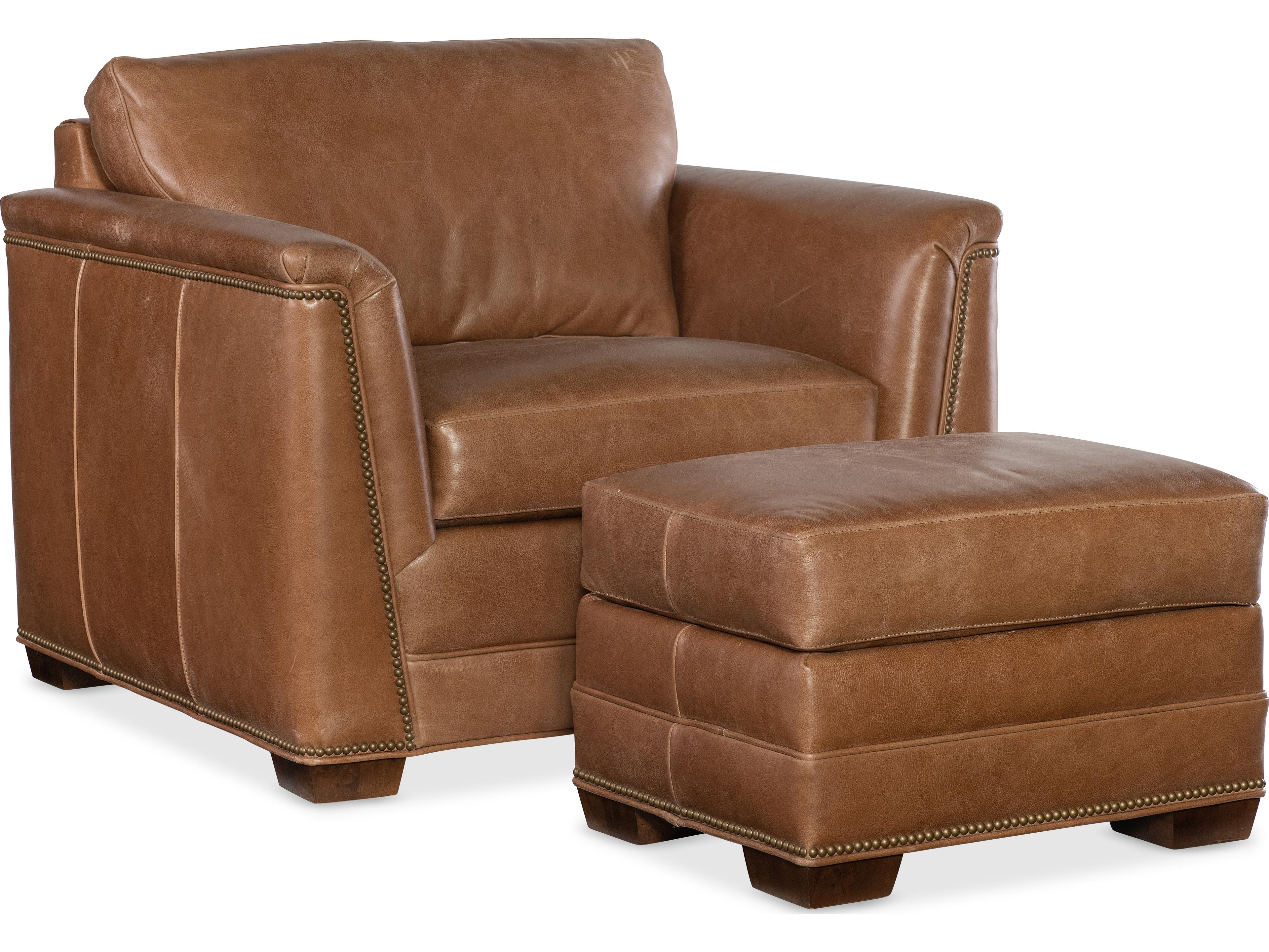 Bradington Young Winter Leather Ottoman