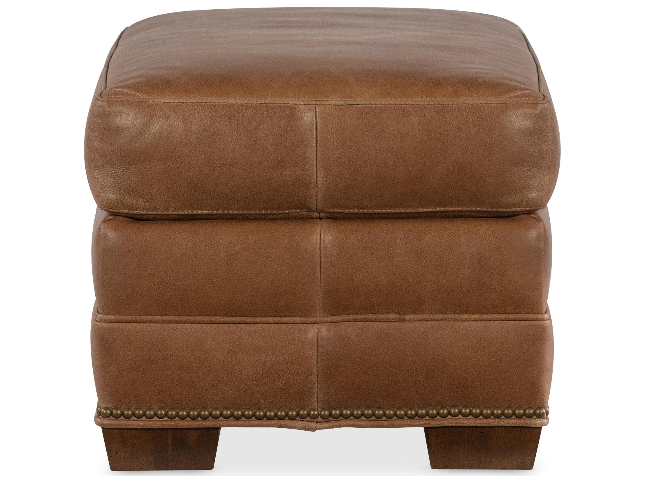 Bradington Young Winter Leather Ottoman