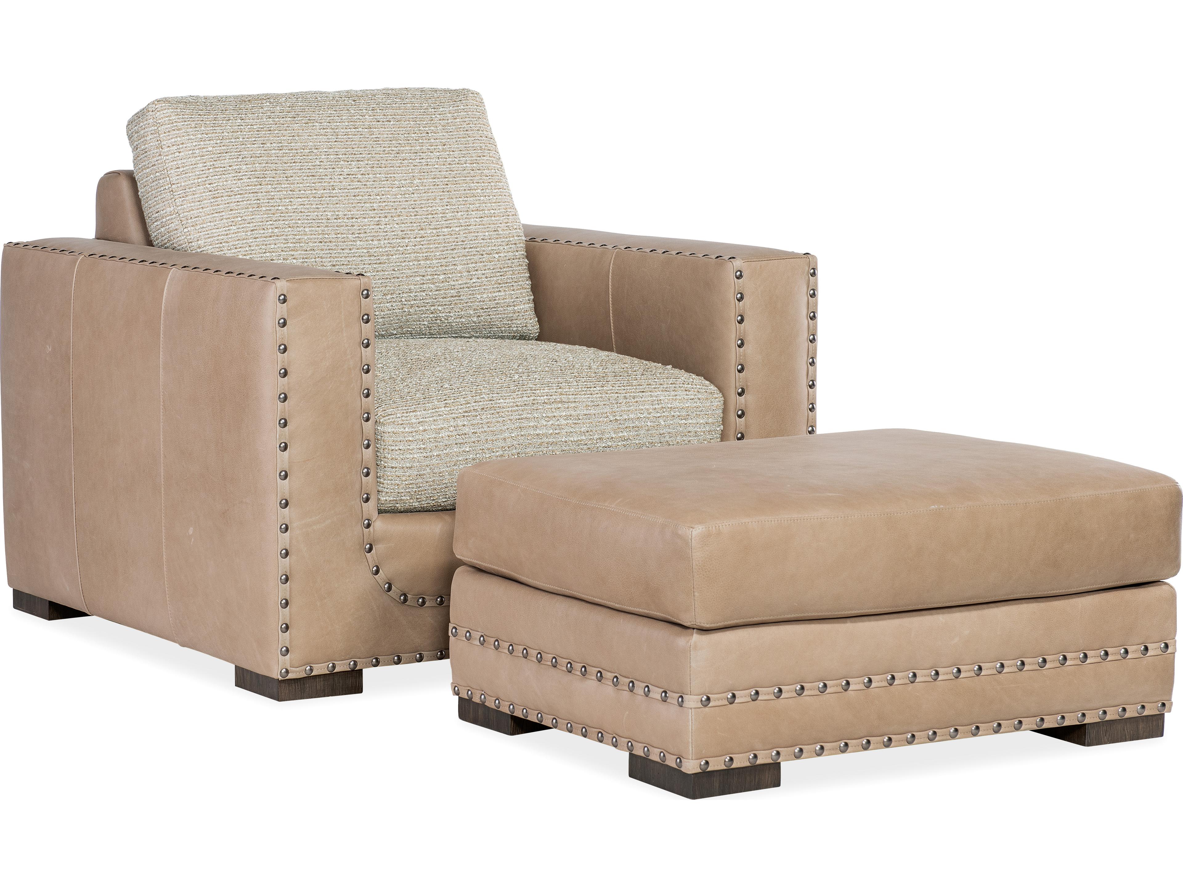 Bradington Young Kempton Leather Ottoman