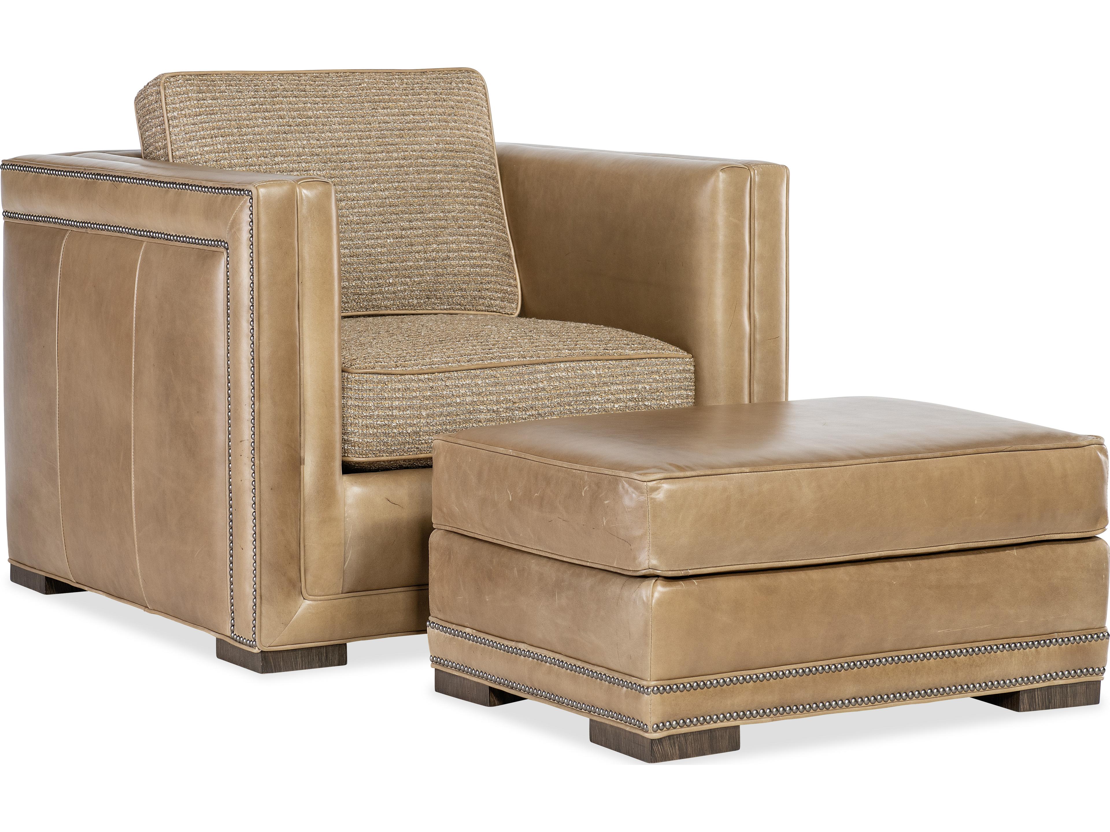 Bradington Young Ellary Leather Ottoman