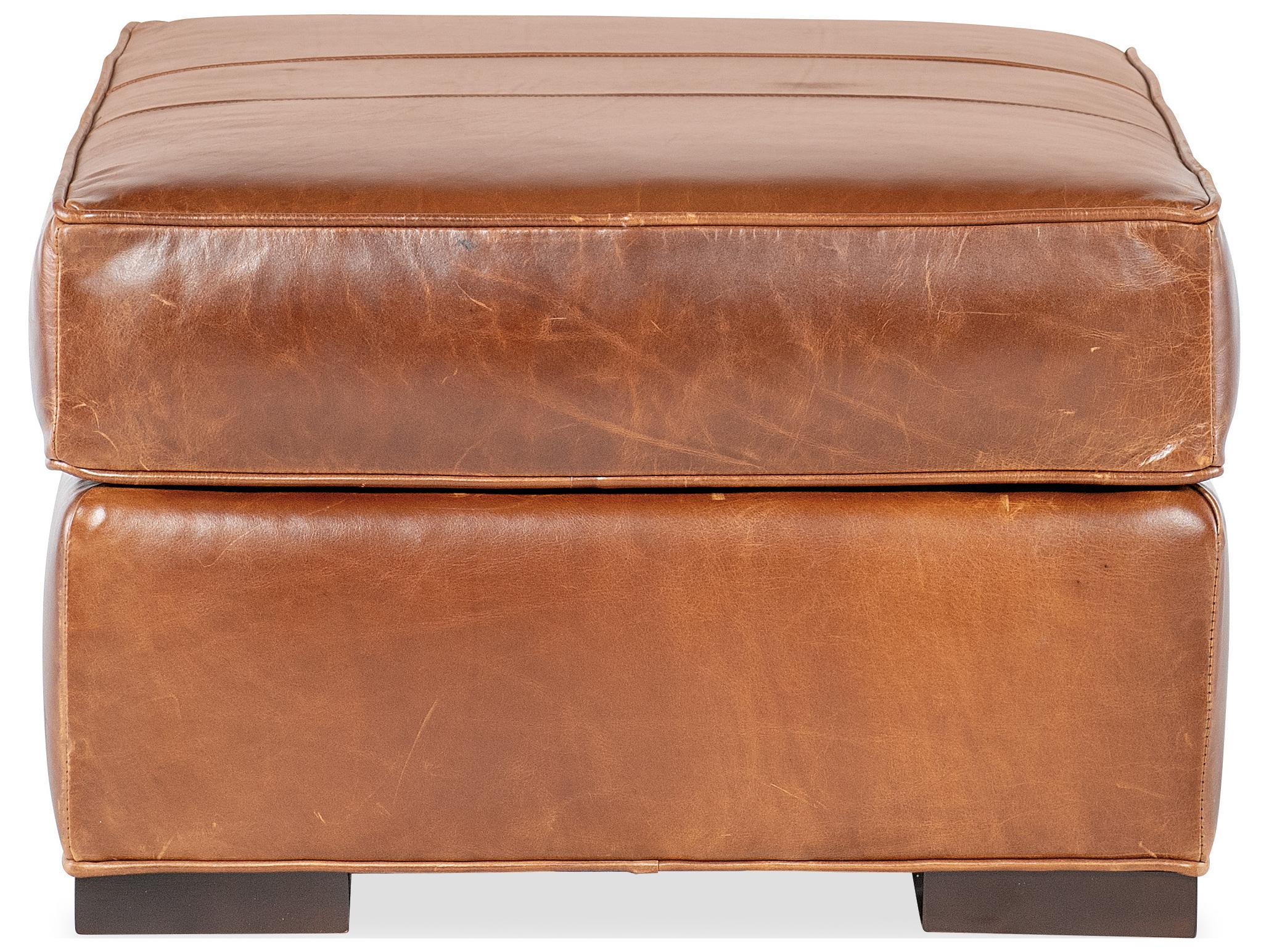 Bradington Young Eliana Leather Ottoman
