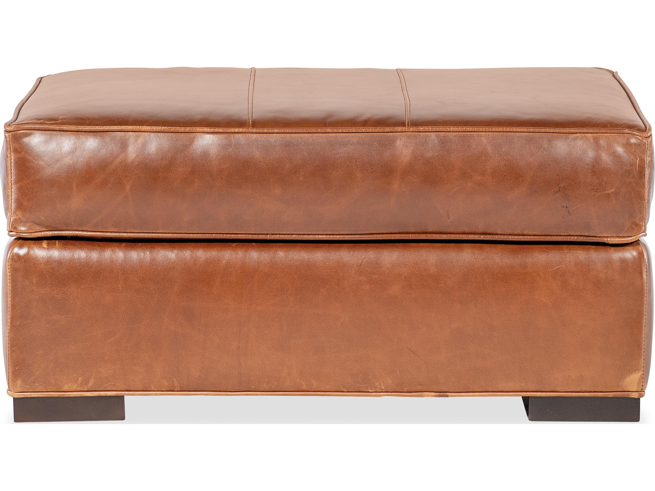 Bradington Young Eliana Leather Ottoman