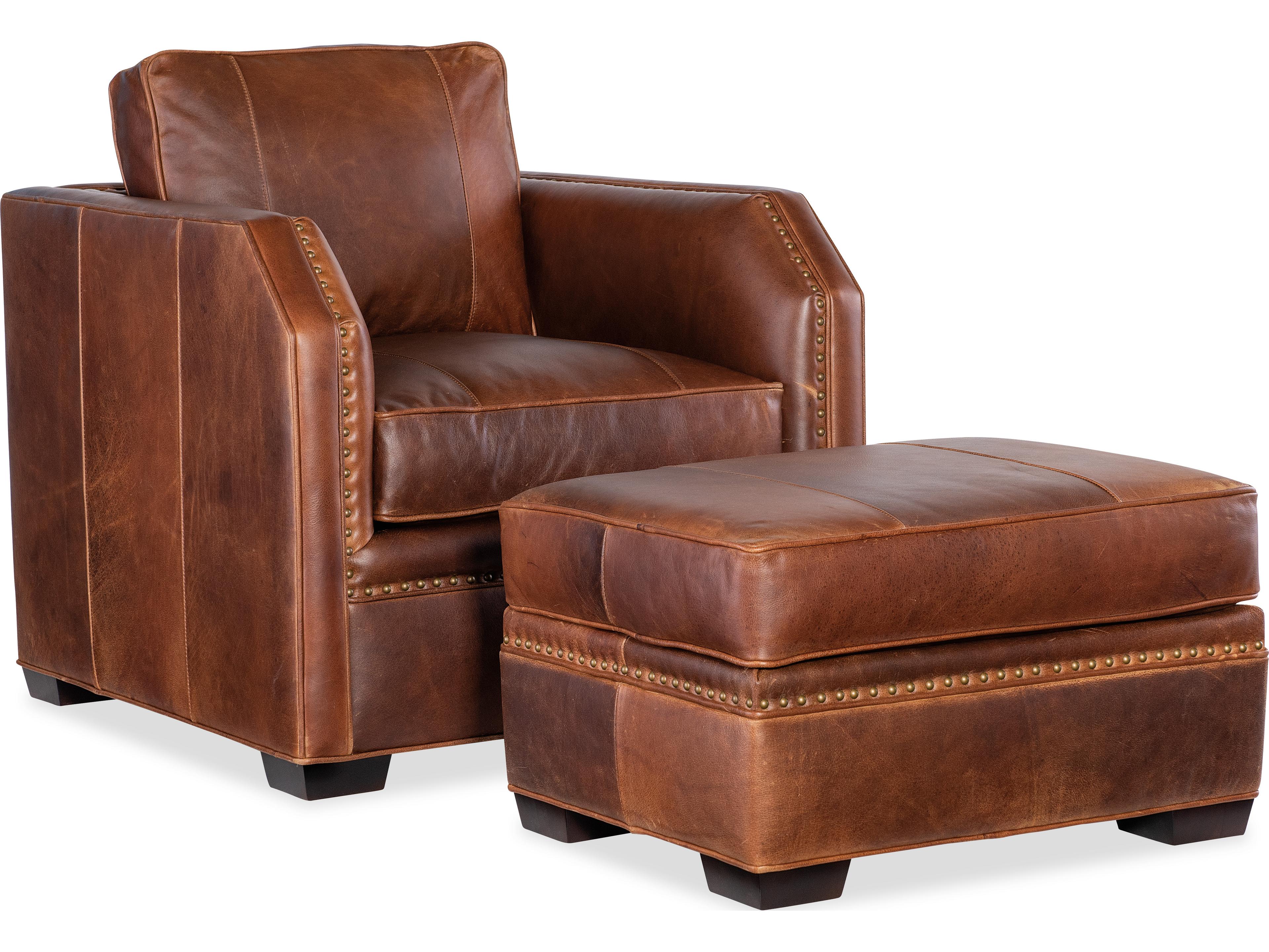 Bradington Young Sutton Leather Ottoman