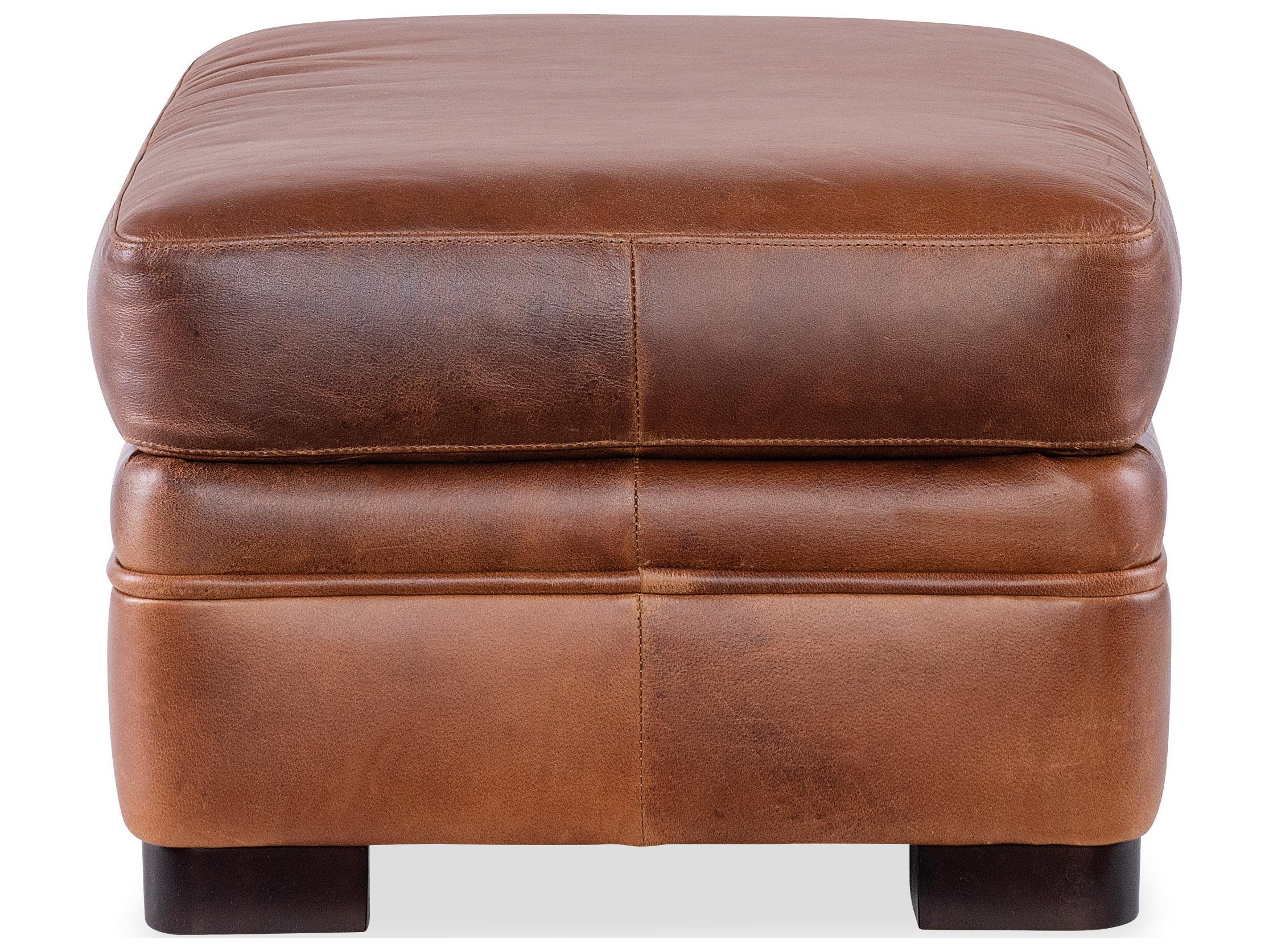 Bradington Young Beckham Leather Ottoman