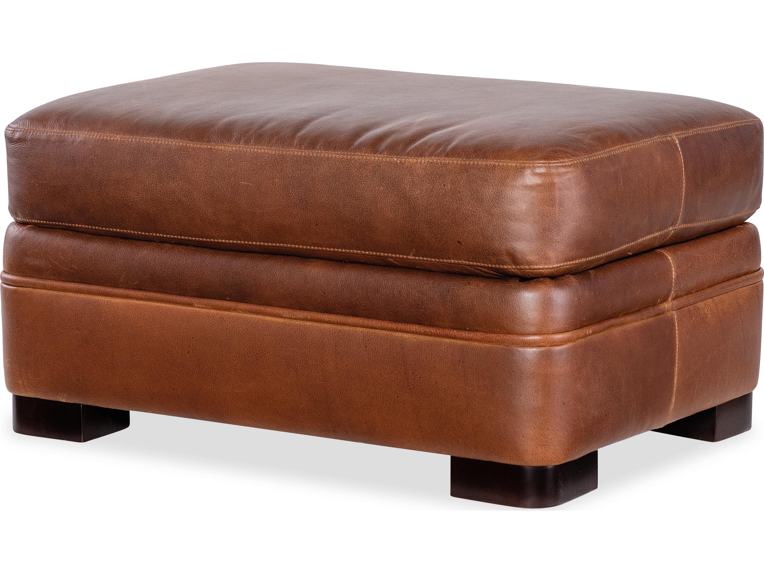 Bradington Young Beckham Leather Ottoman