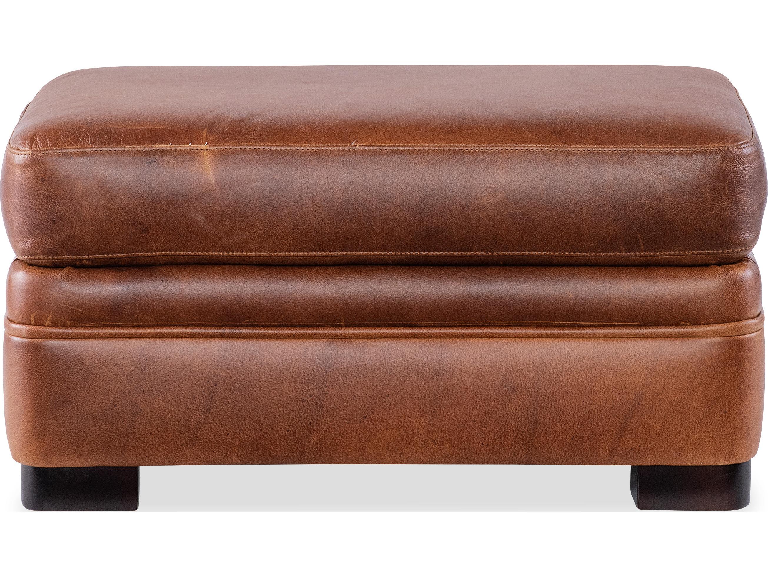 Bradington Young Beckham Leather Ottoman