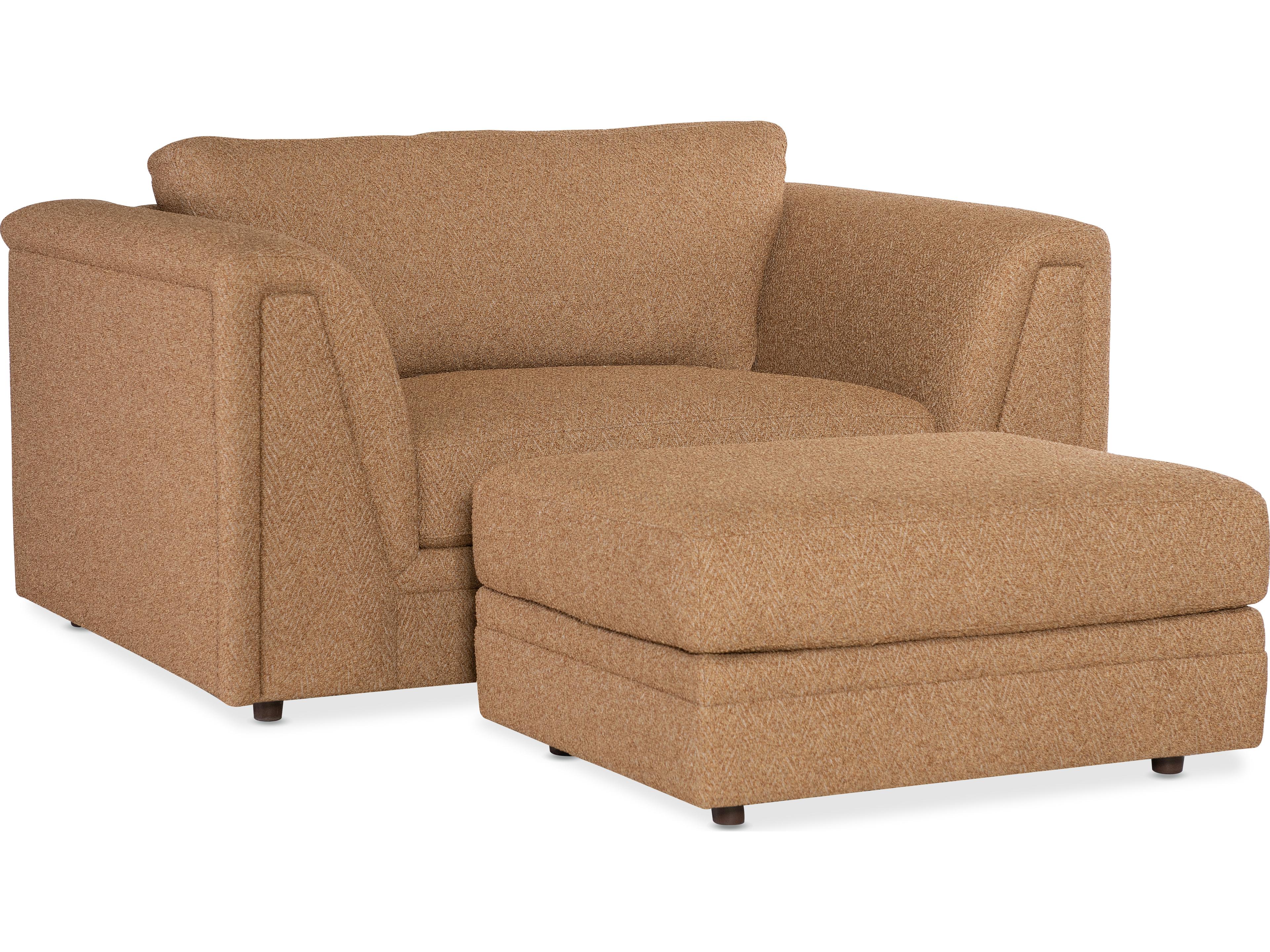 Bradington Young Crew Leather Ottoman