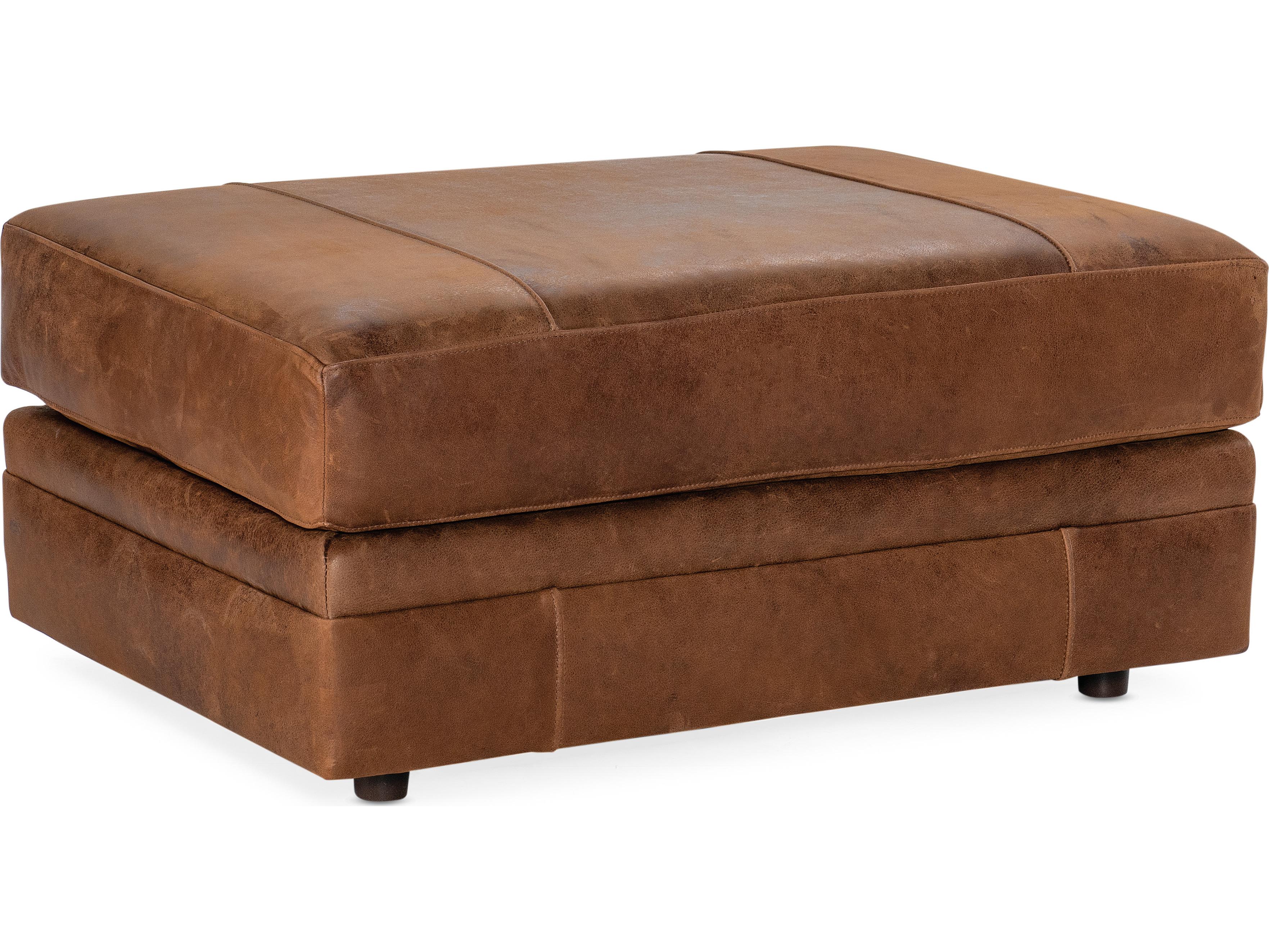 Bradington Young Crew Leather Ottoman