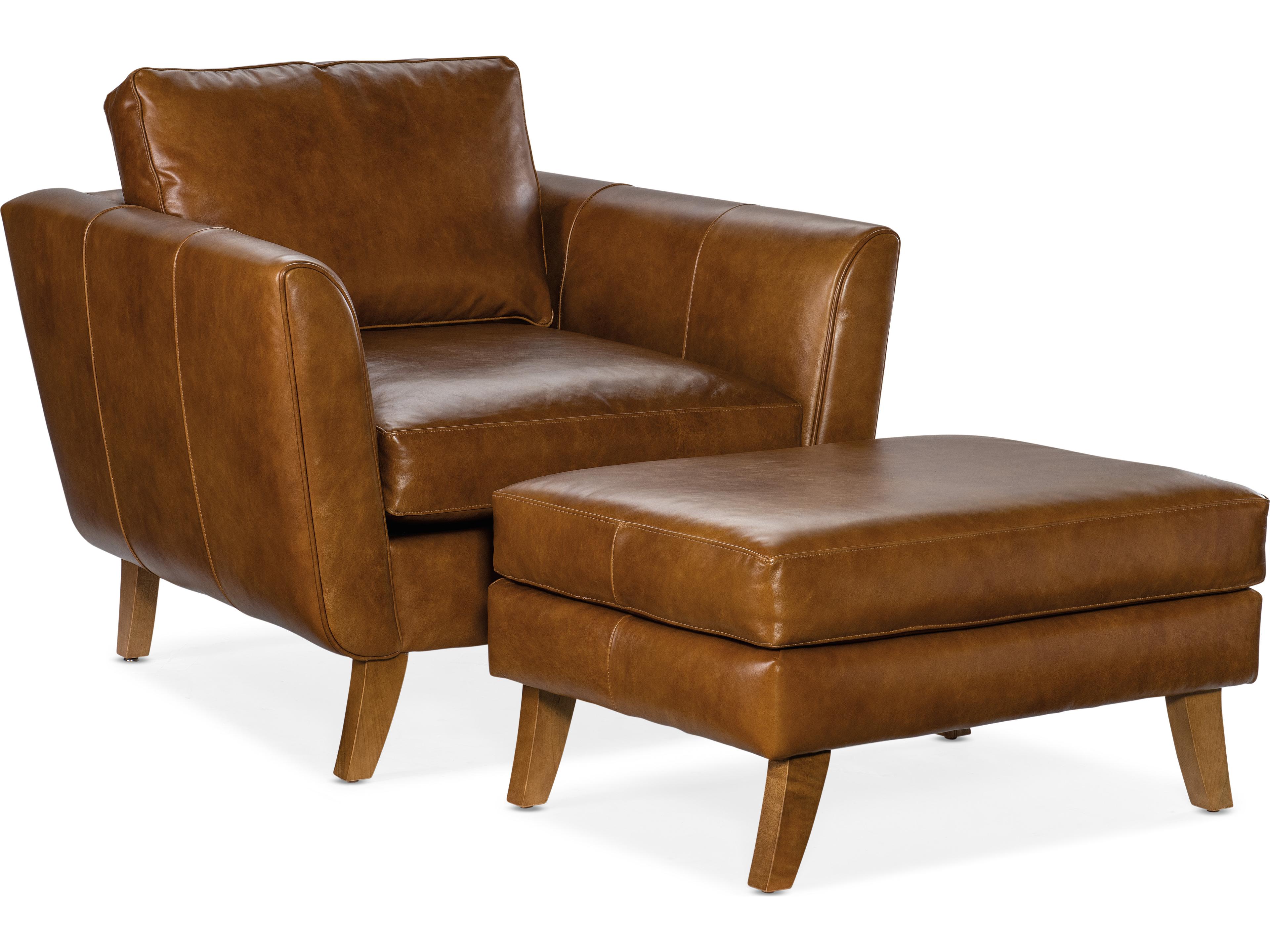 Bradington Young Alora Leather Ottoman