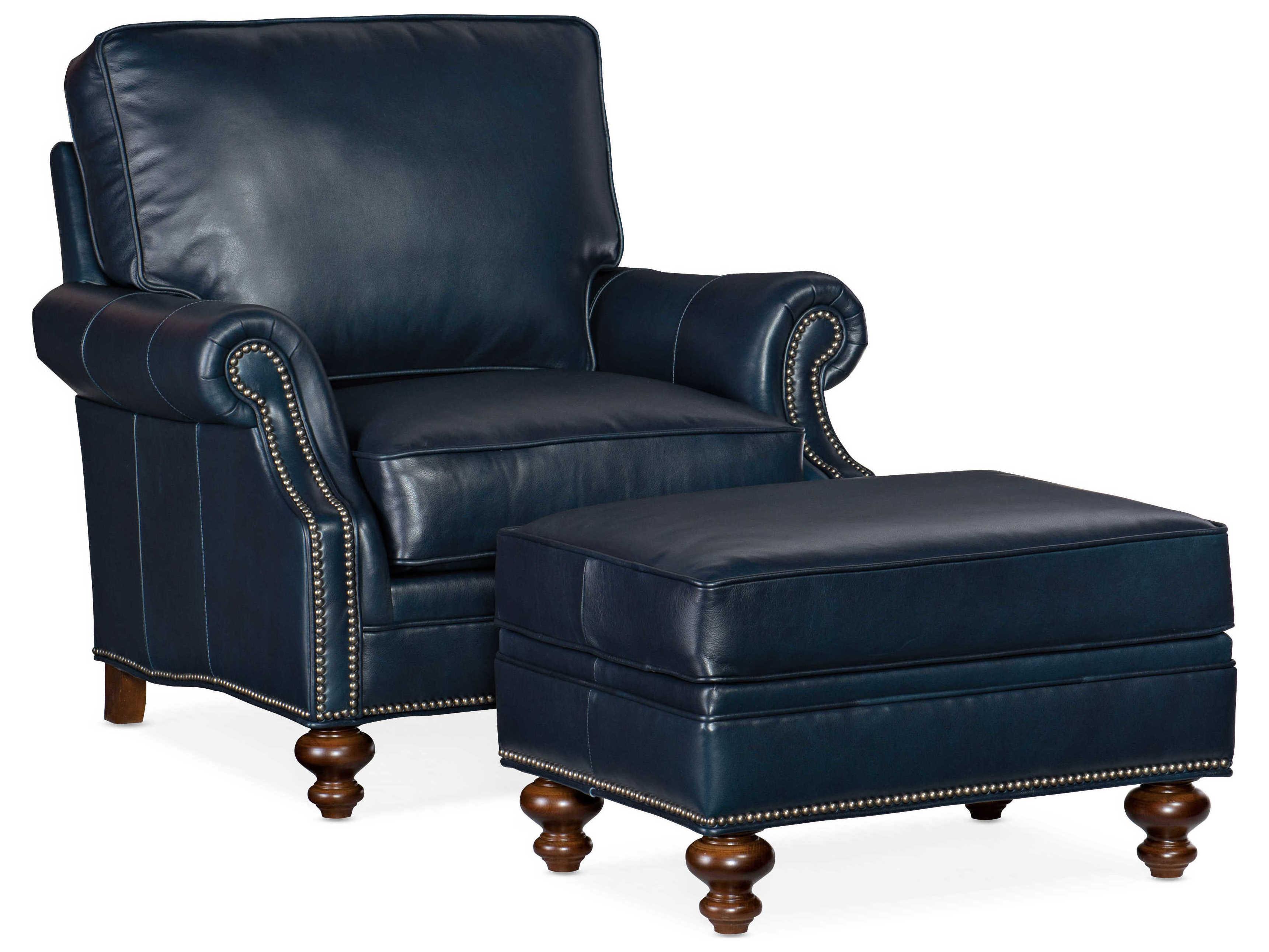 Bradington Young West Haven Leather Ottoman