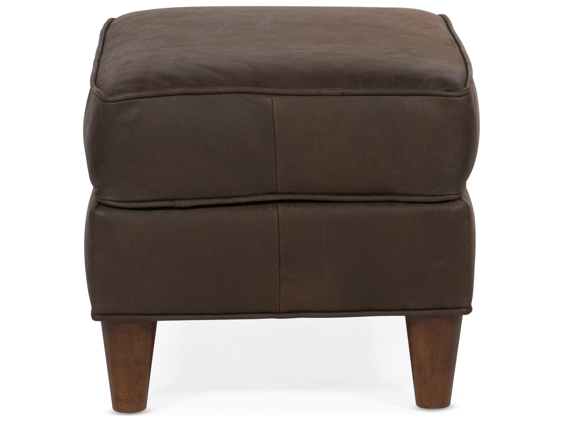 Bradington Young Manning Leather Ottoman