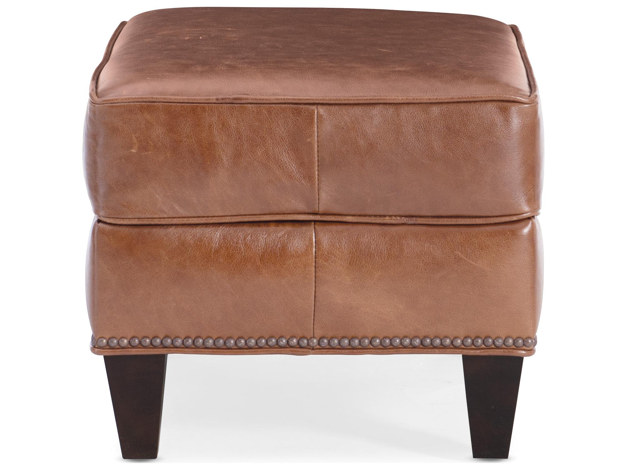 Bradington Young Mallory Leather Ottoman