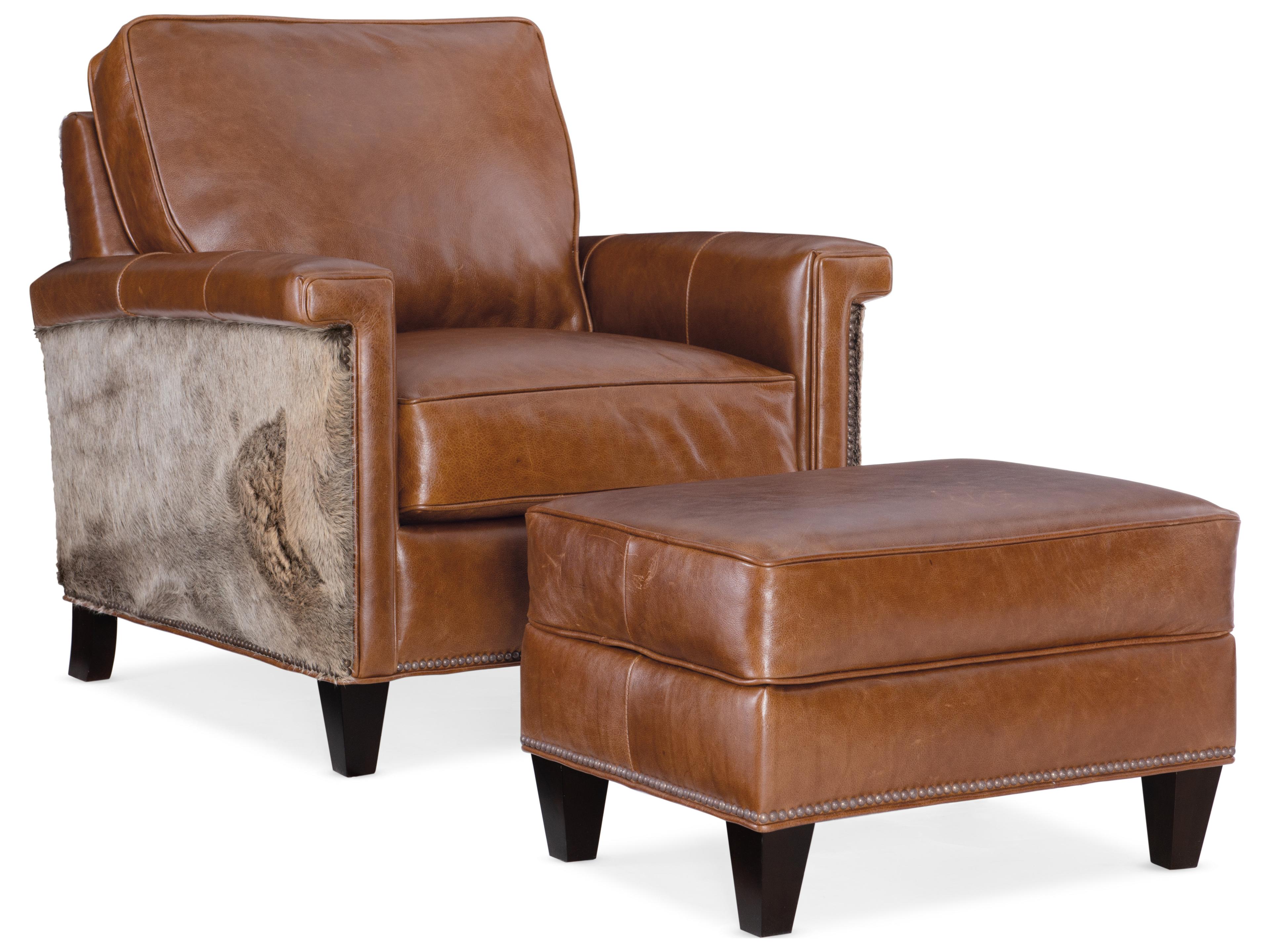 Bradington Young Mallory Leather Ottoman