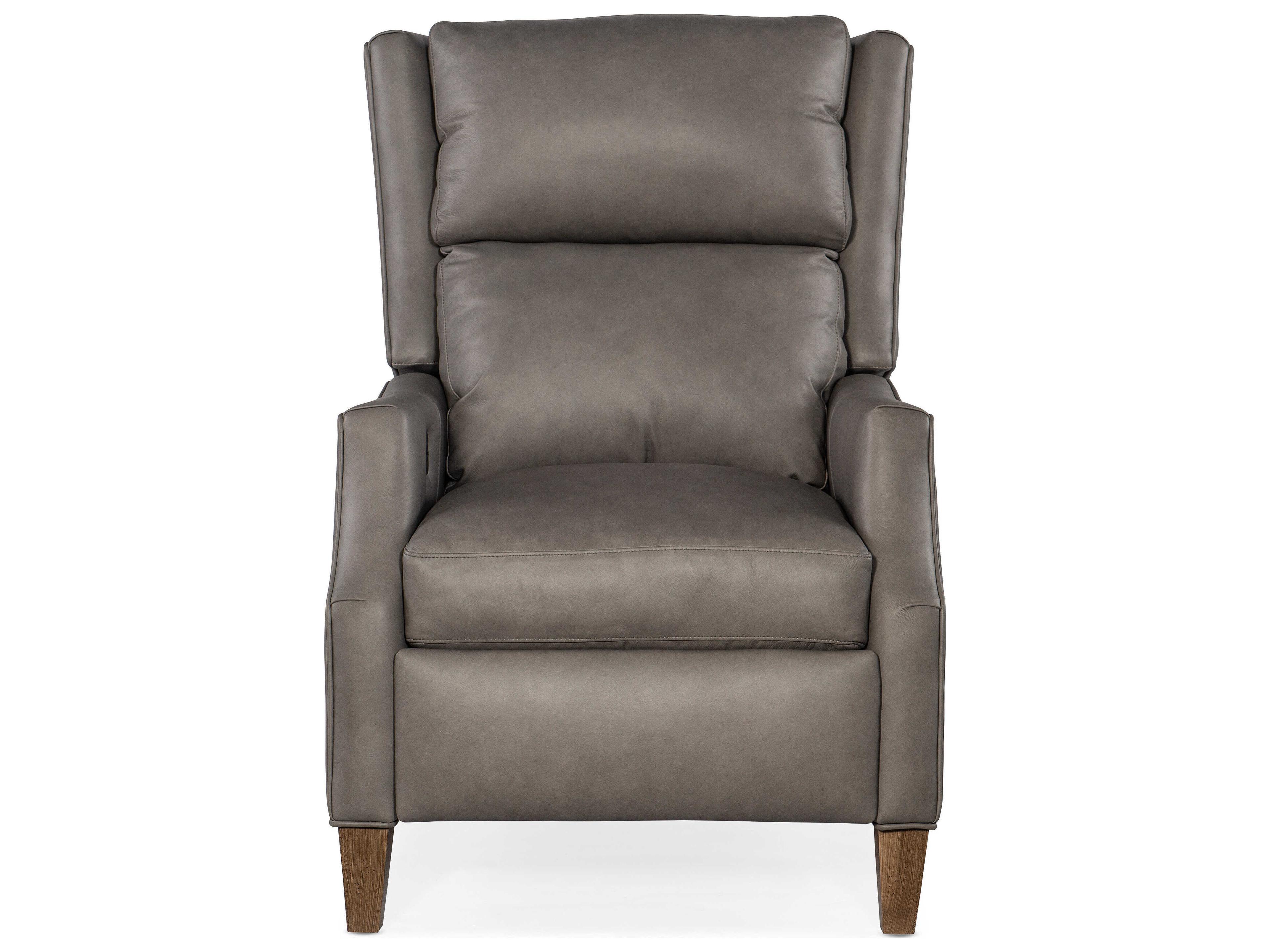 Bradington Young Thomas Cement Gray Leather Recliner