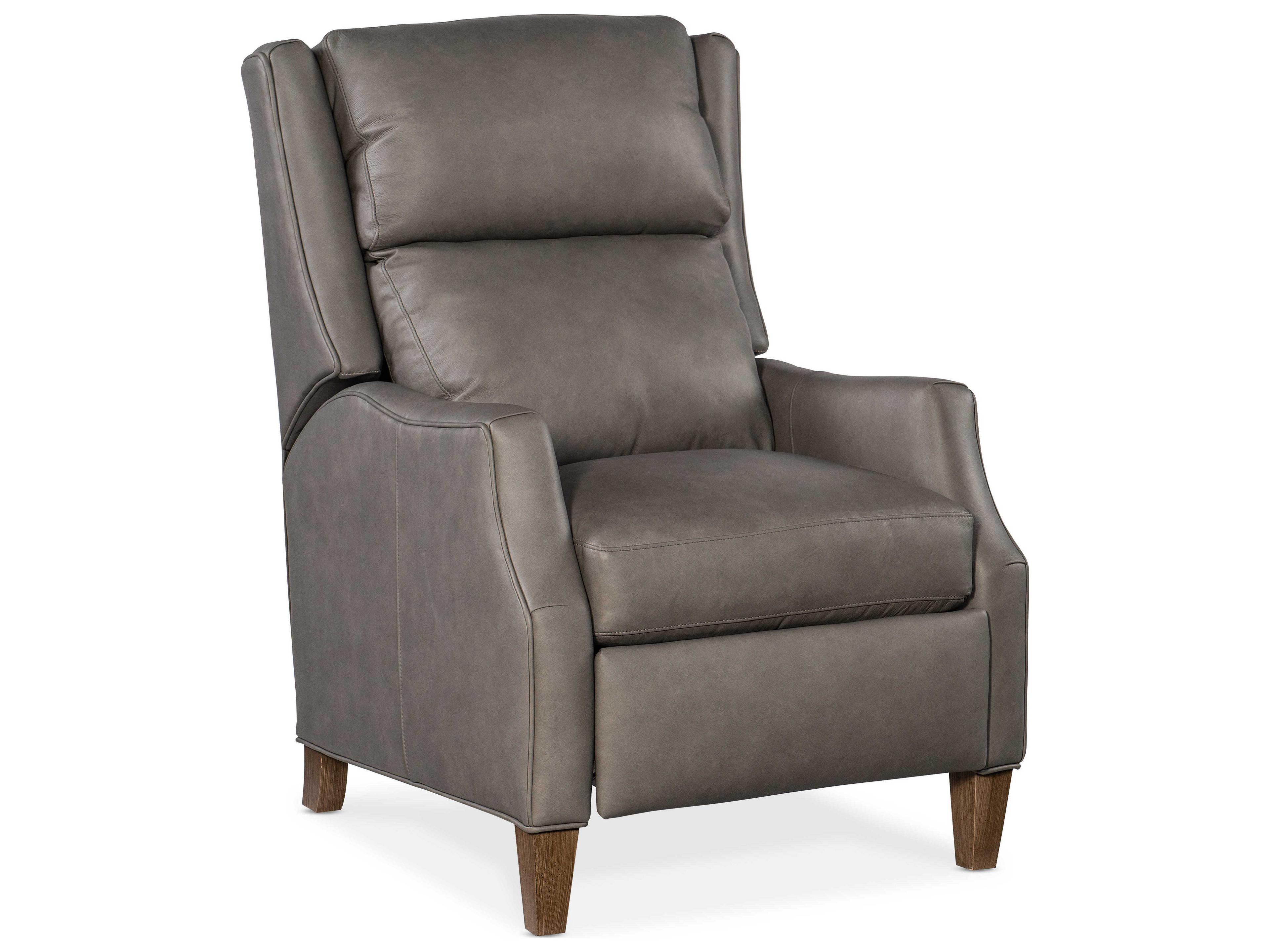 Bradington Young Thomas Cement Gray Leather Recliner