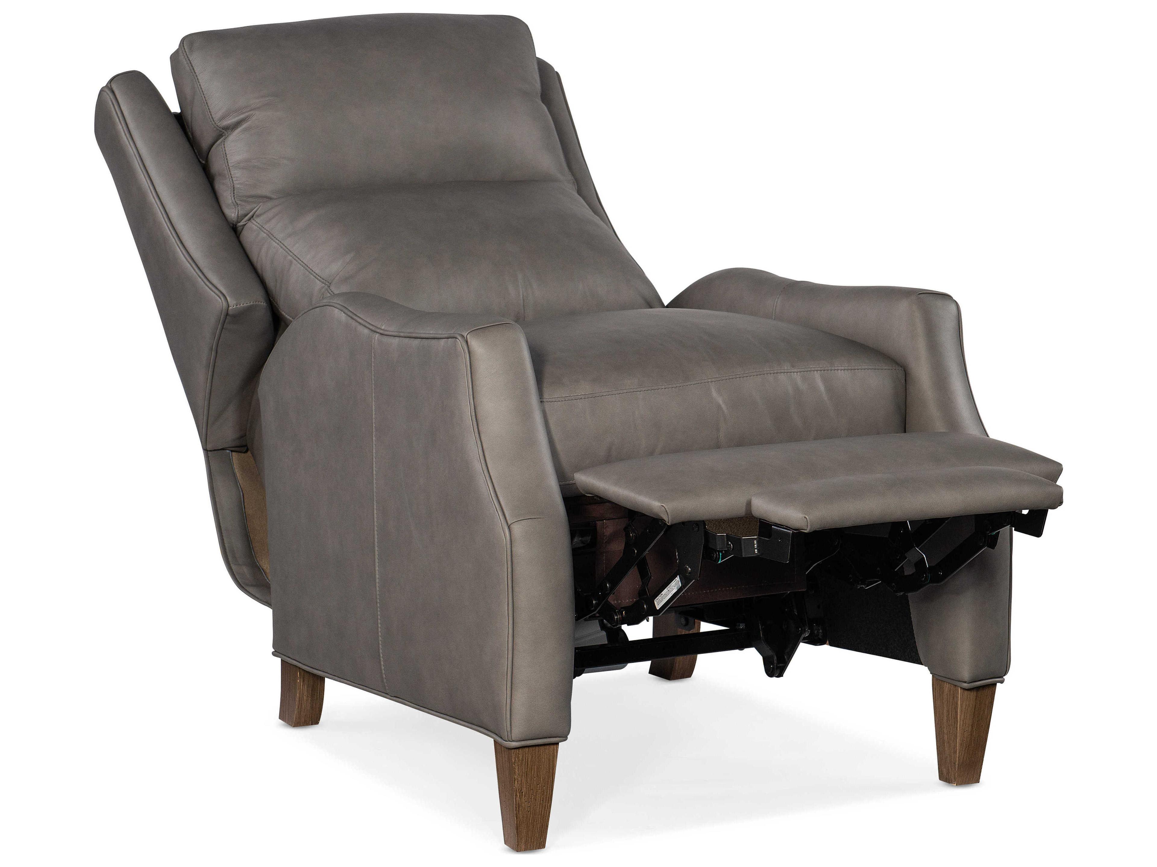 Bradington Young Thomas Cement Gray Leather Recliner