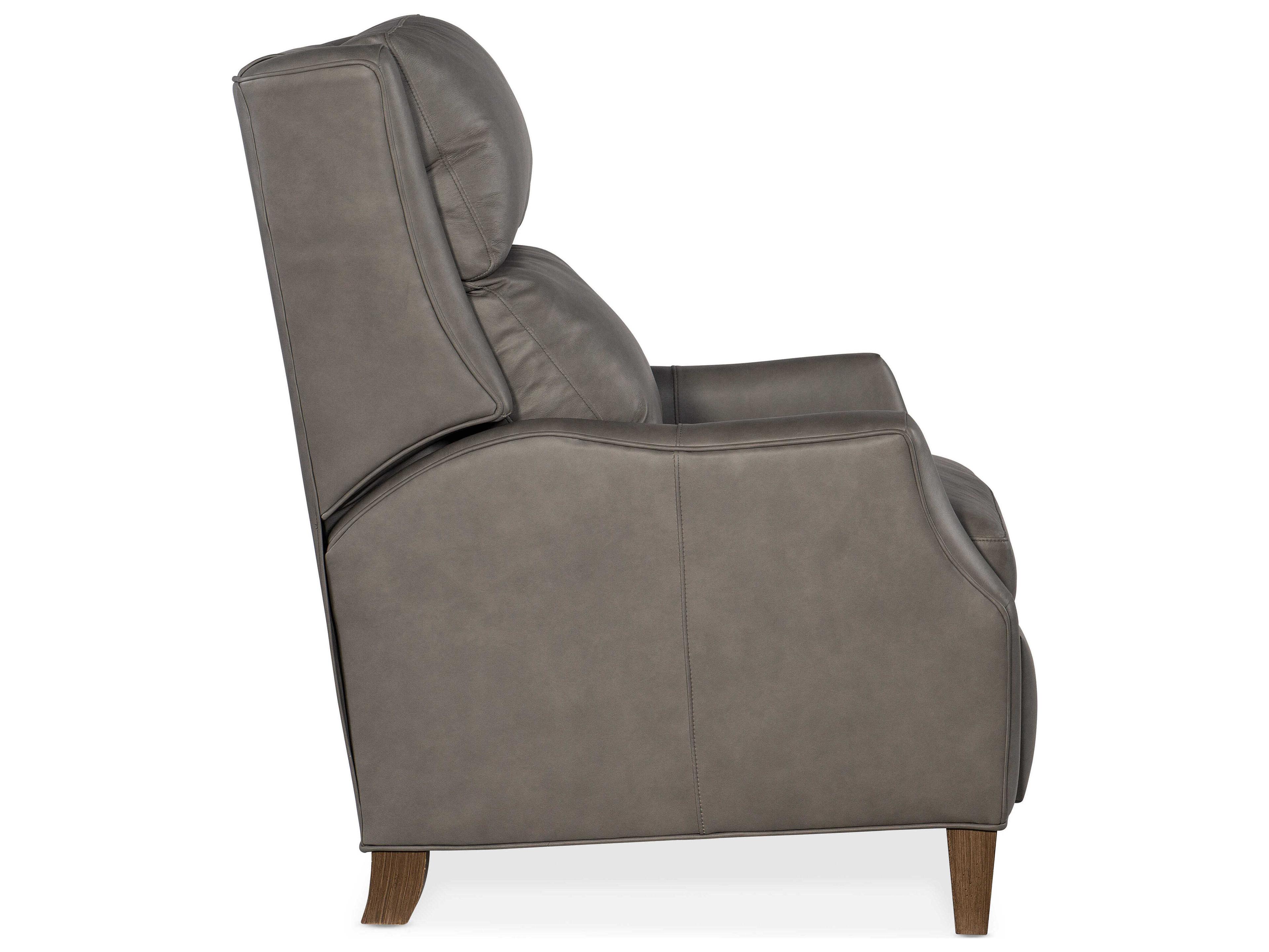 Bradington Young Thomas Cement Gray Leather Recliner