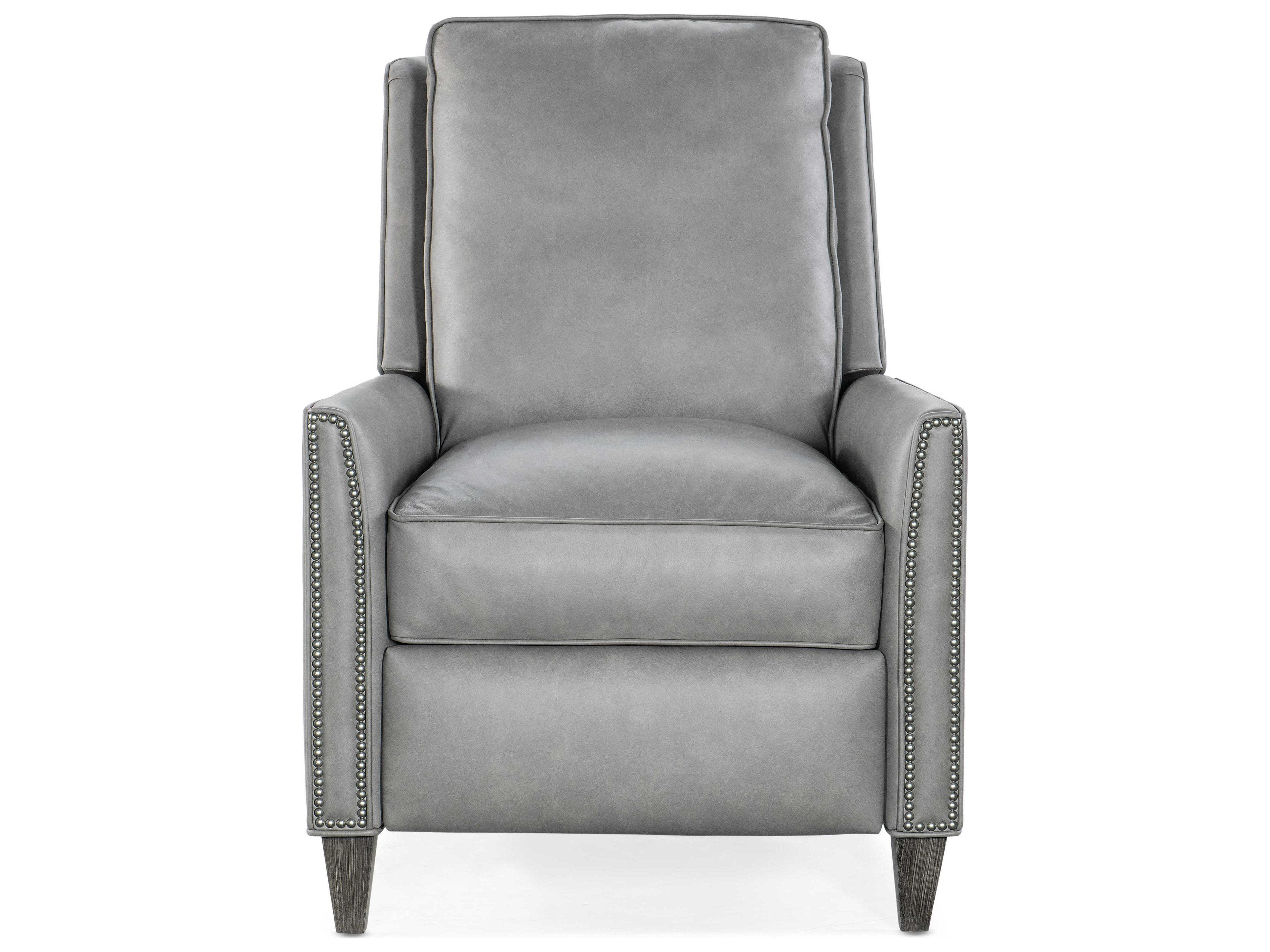 Bradington Young Christopher Cement Gray Leather Recliner