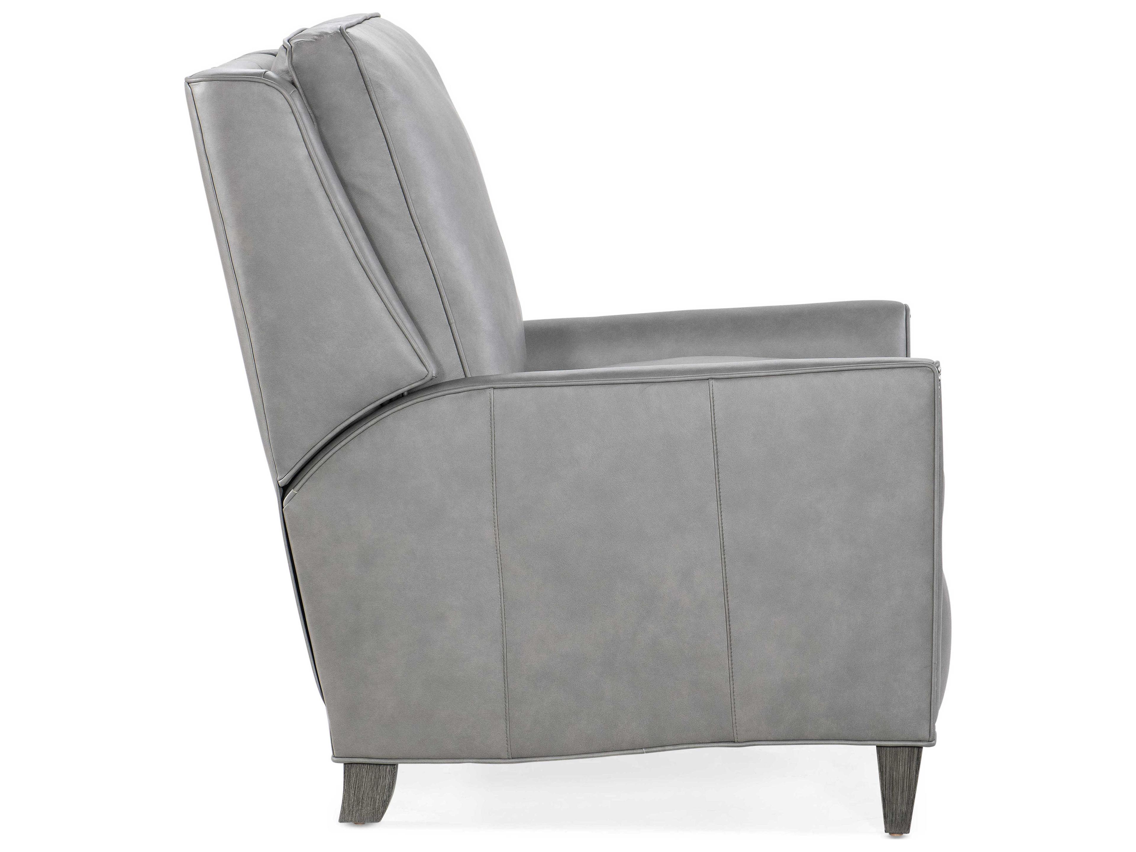 Bradington Young Christopher Cement Gray Leather Recliner