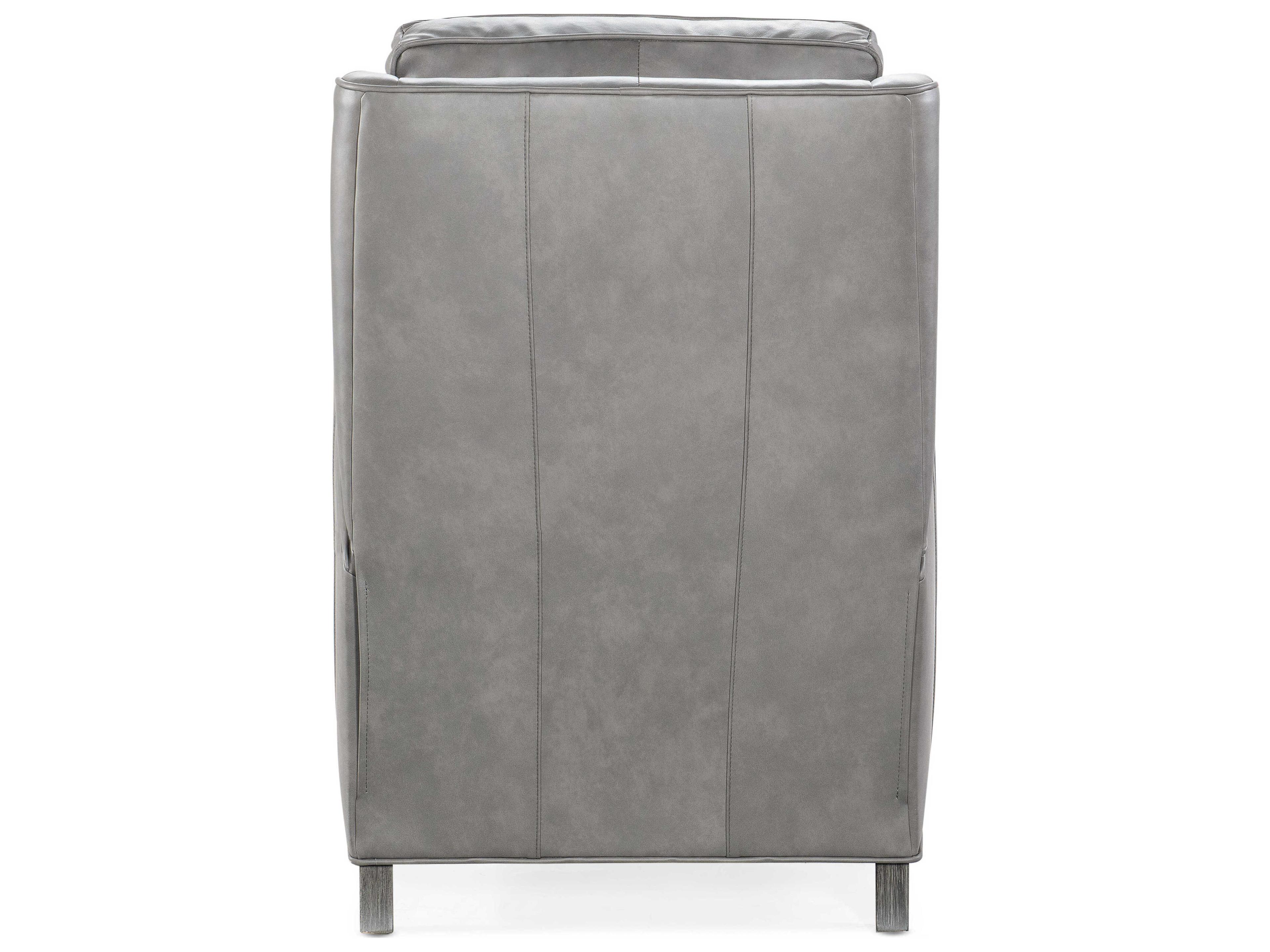 Bradington Young Christopher Cement Gray Leather Recliner