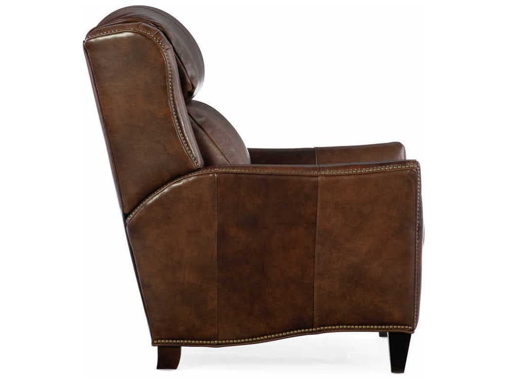 Bradington Young Lancaster Cognac Brown Leather Recliner