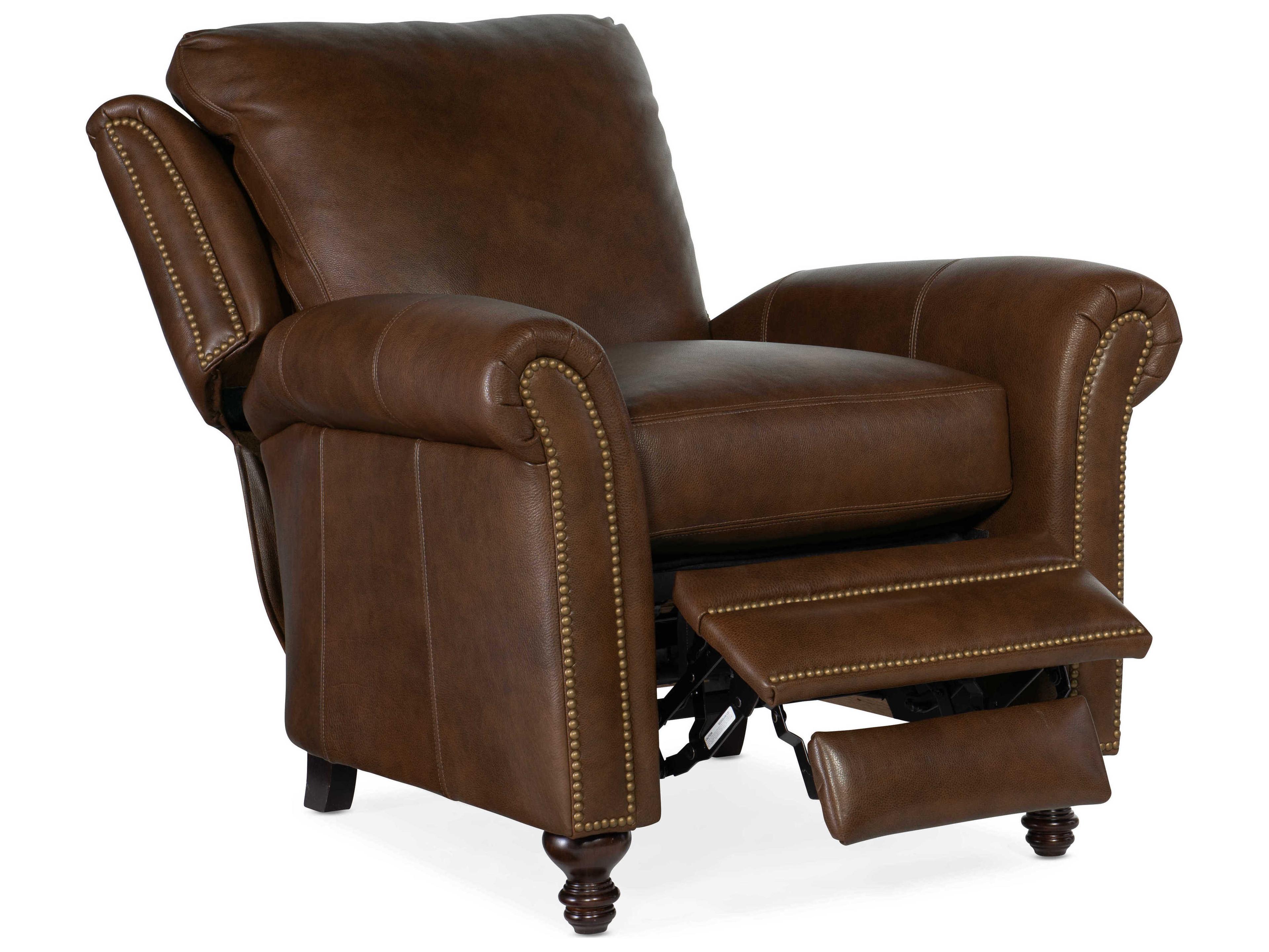 Bradington Young Richardson Cognac Brown Leather Recliner