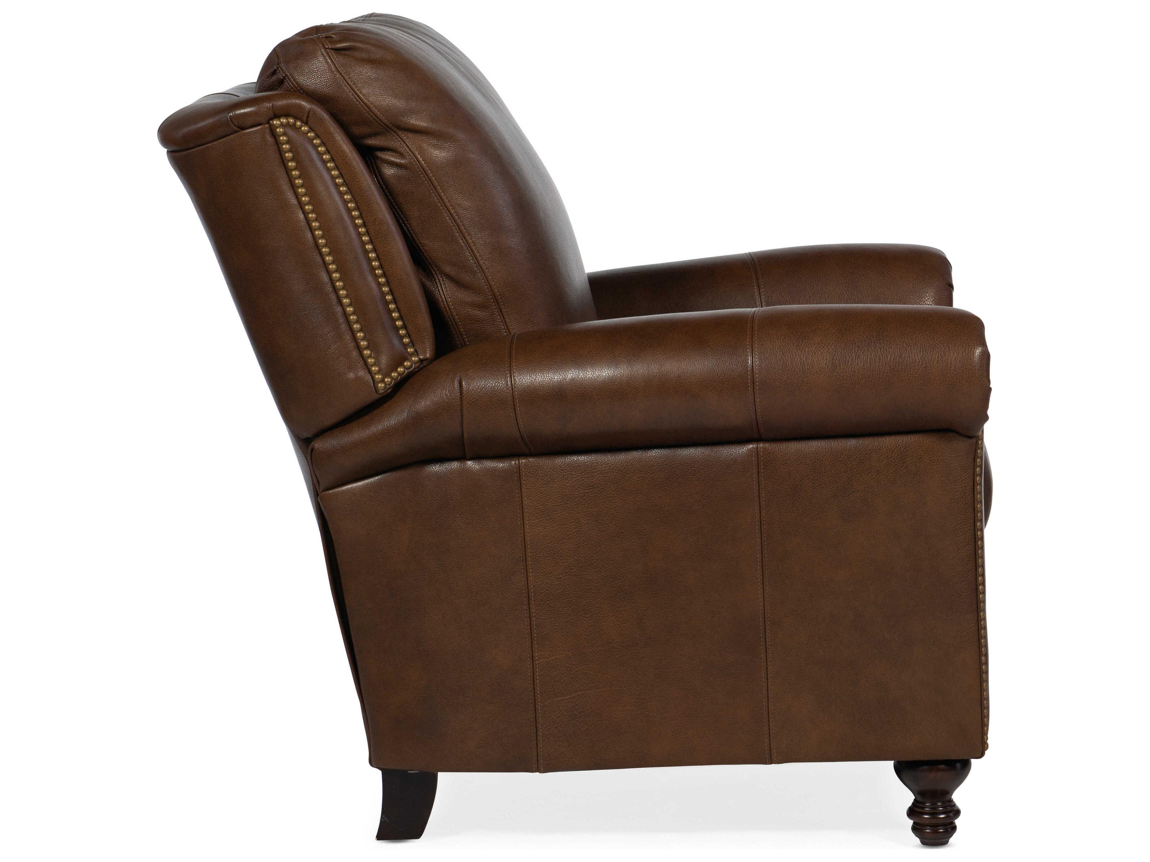 Bradington Young Richardson Cognac Brown Leather Recliner