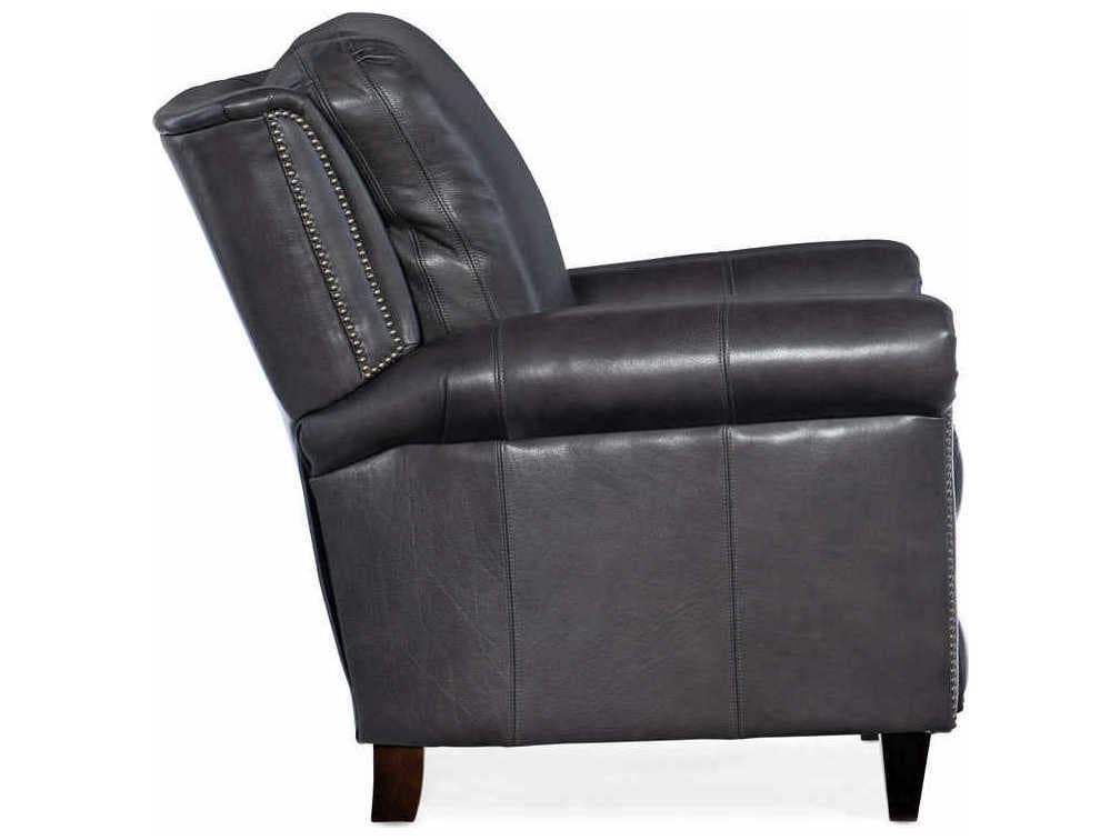 Bradington Young Richardson Charcoal Black Leather Recliner