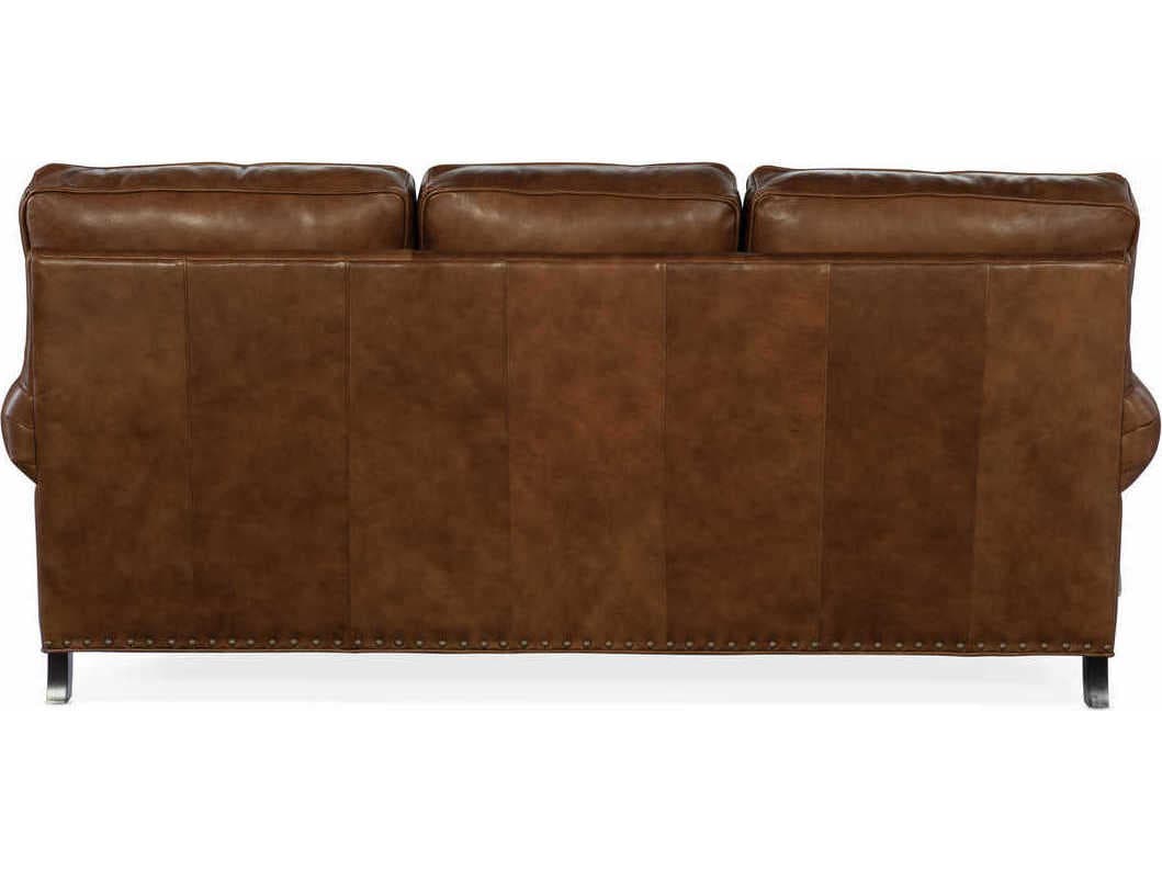 Bradington Young Carrado Sable Brown Leather Sofa