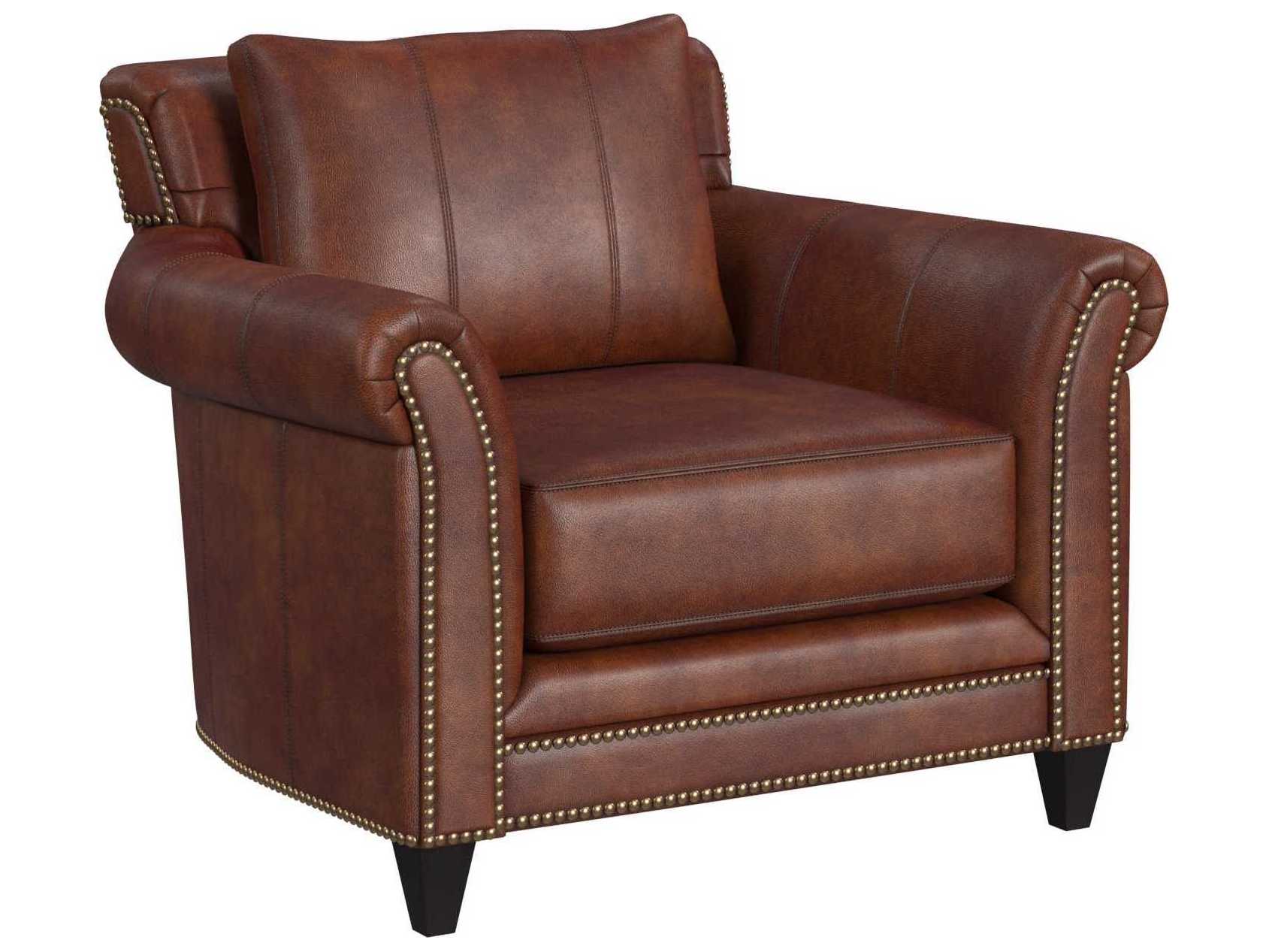 Bradington Young Richardson Brown Leather Club Chair