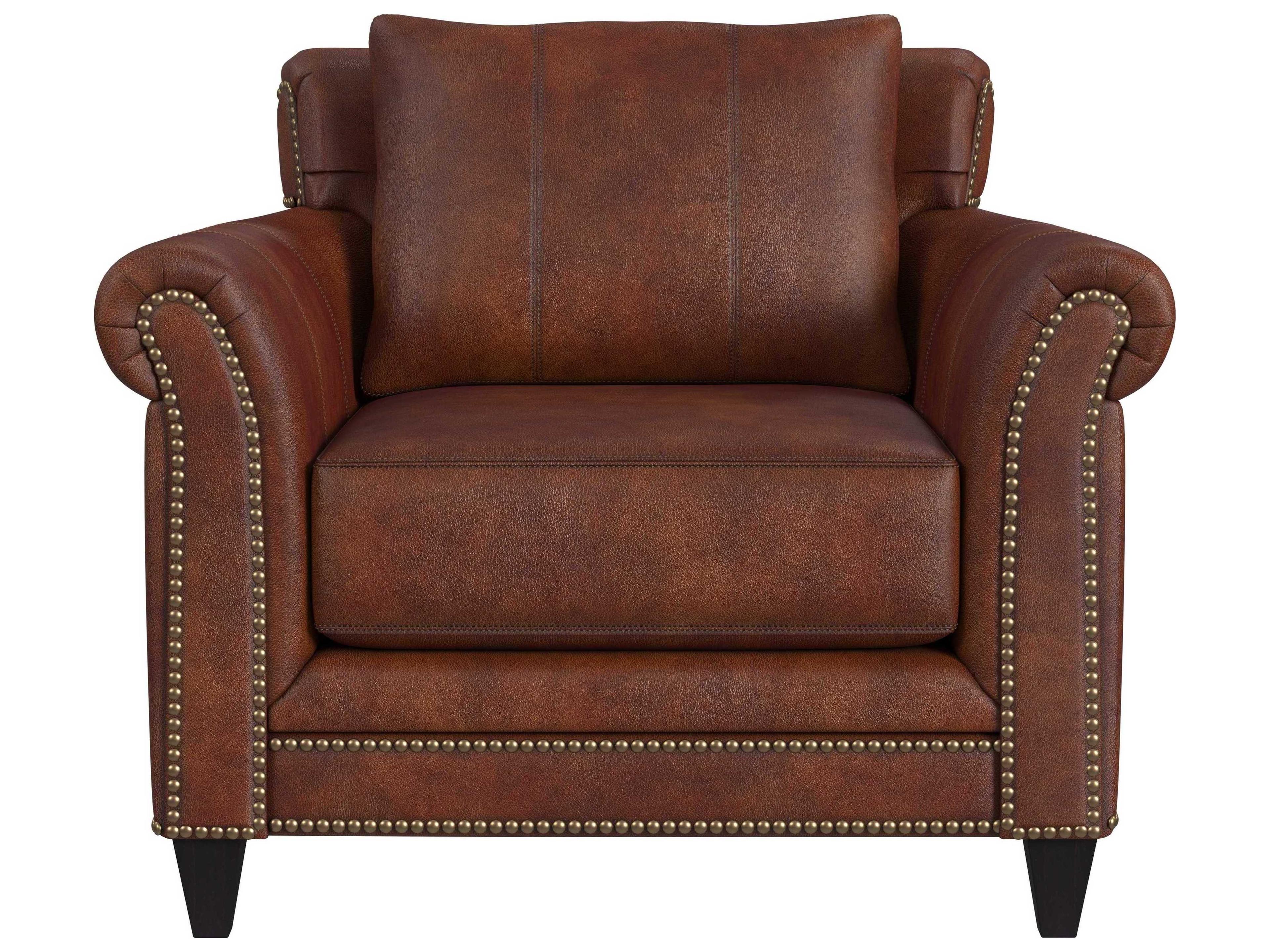 Bradington Young Richardson Brown Leather Club Chair
