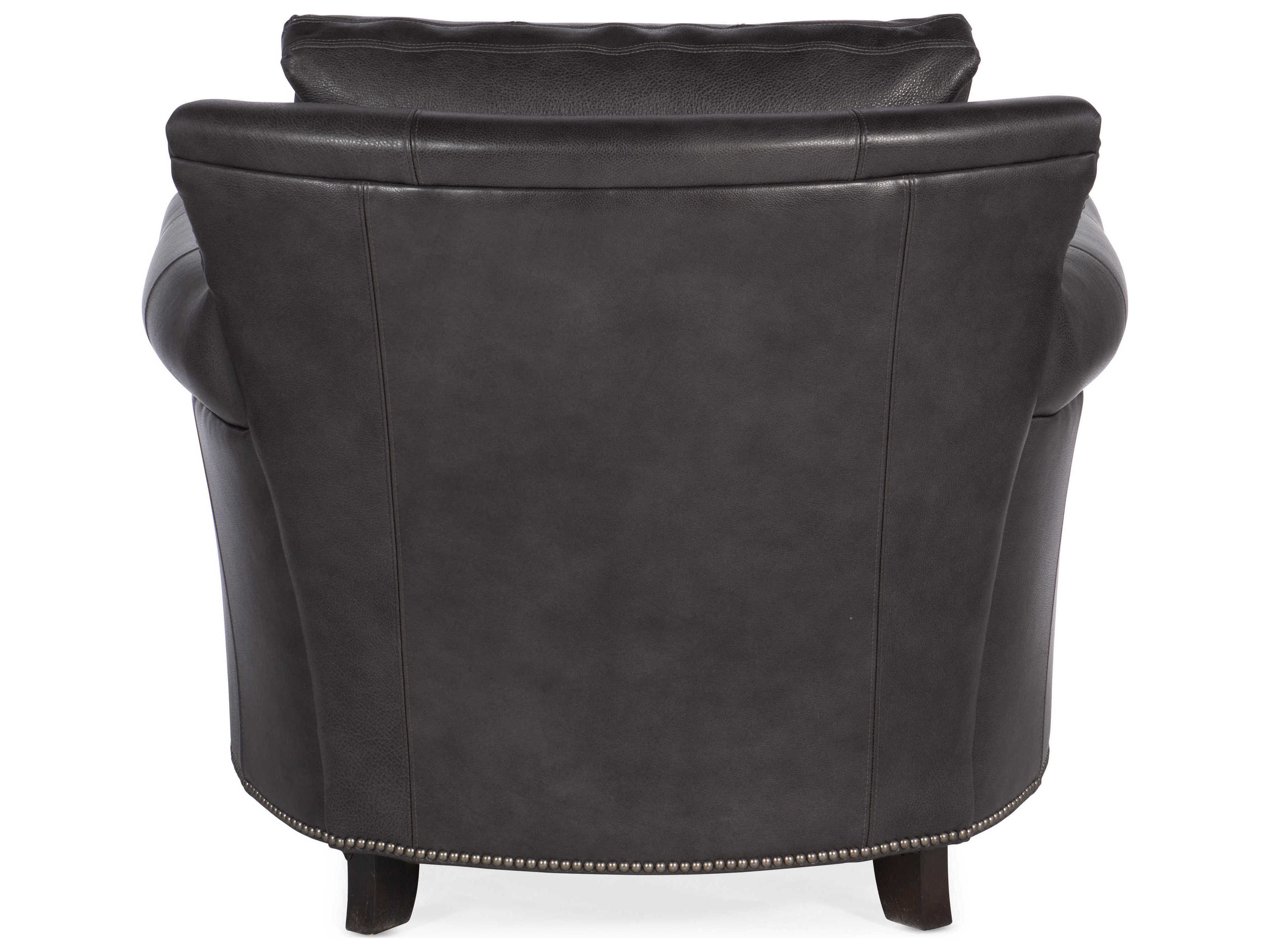 Bradington Young Richardson Black Leather Club Chair