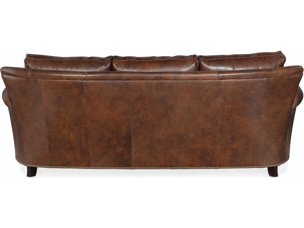 Bradington Young Richardson Cognac Brown Leather Sofa