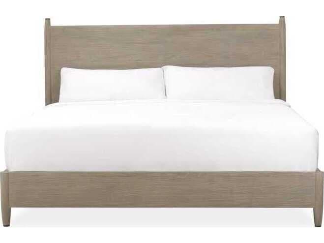 Brownstone Calvin Fawn Brown Teak Wood King Platform Bed