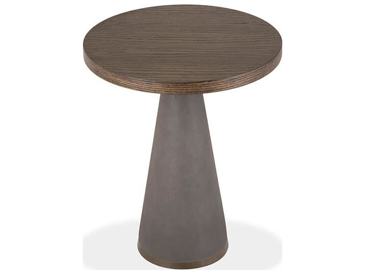 Brownstone Costa Round Wood Sable End Table