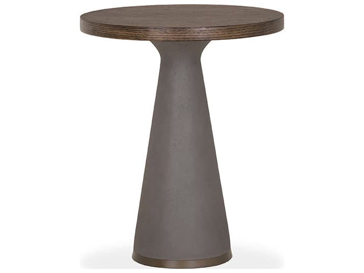 Brownstone Costa Round Wood Sable End Table