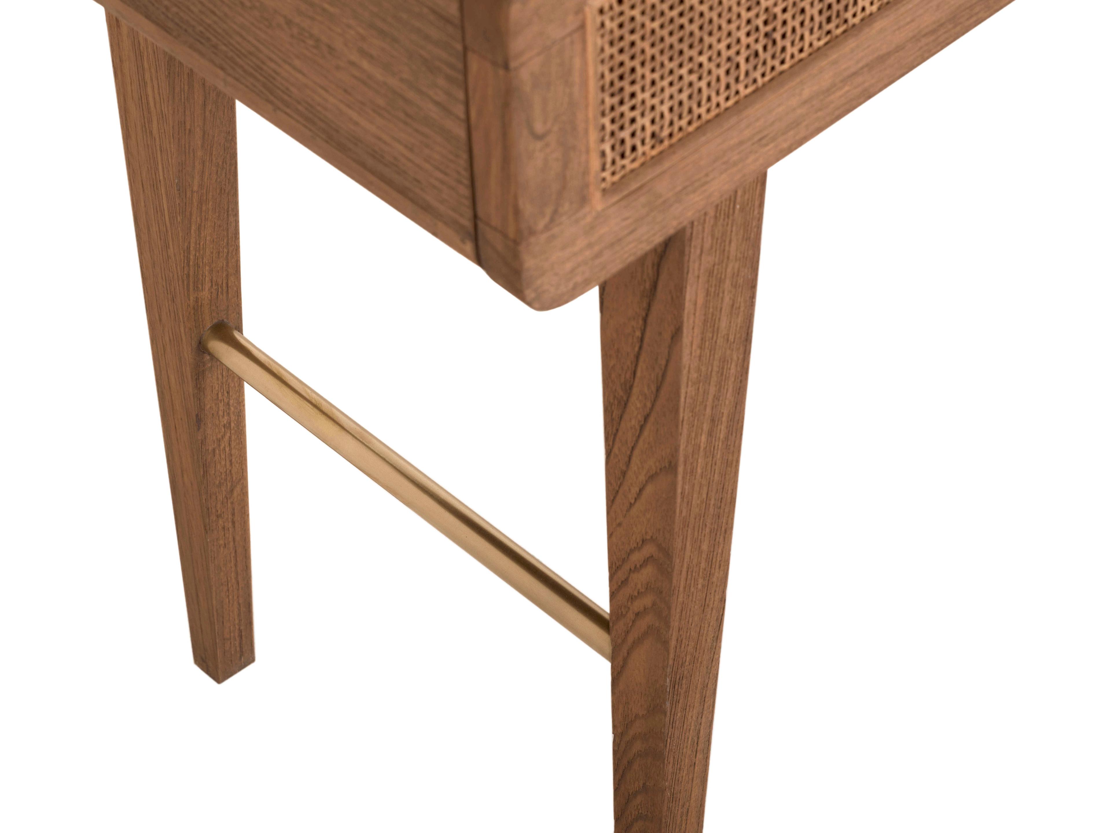 Brownstone Eaton Praline Brown Teak Wood Secretary Desk