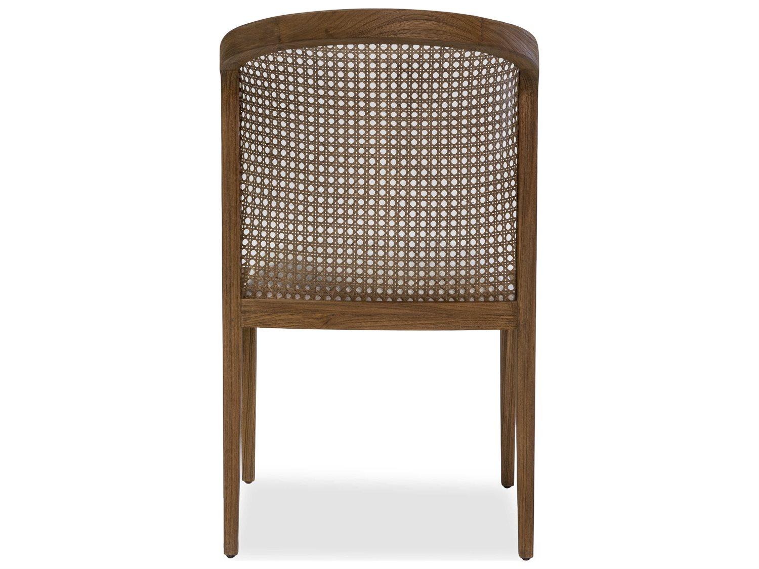 Brownstone Gabby Teak Wood Beige Upholstered Side Dining Chair