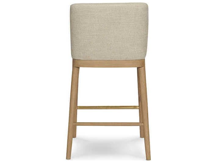 Brownstone Menlo Upholstered Teak Wood Beach Counter Stool