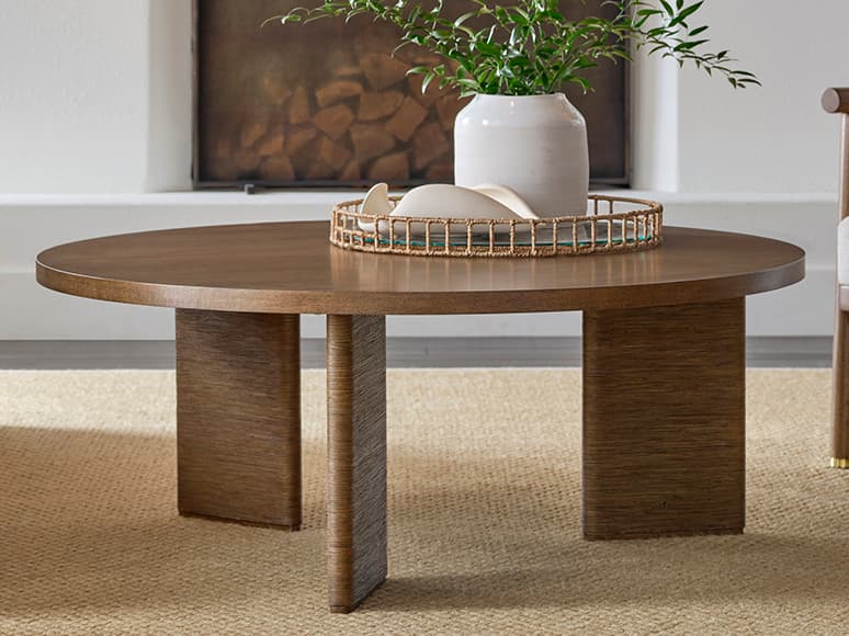 Brownstone Noto Round Wood Sedona Coffee Table